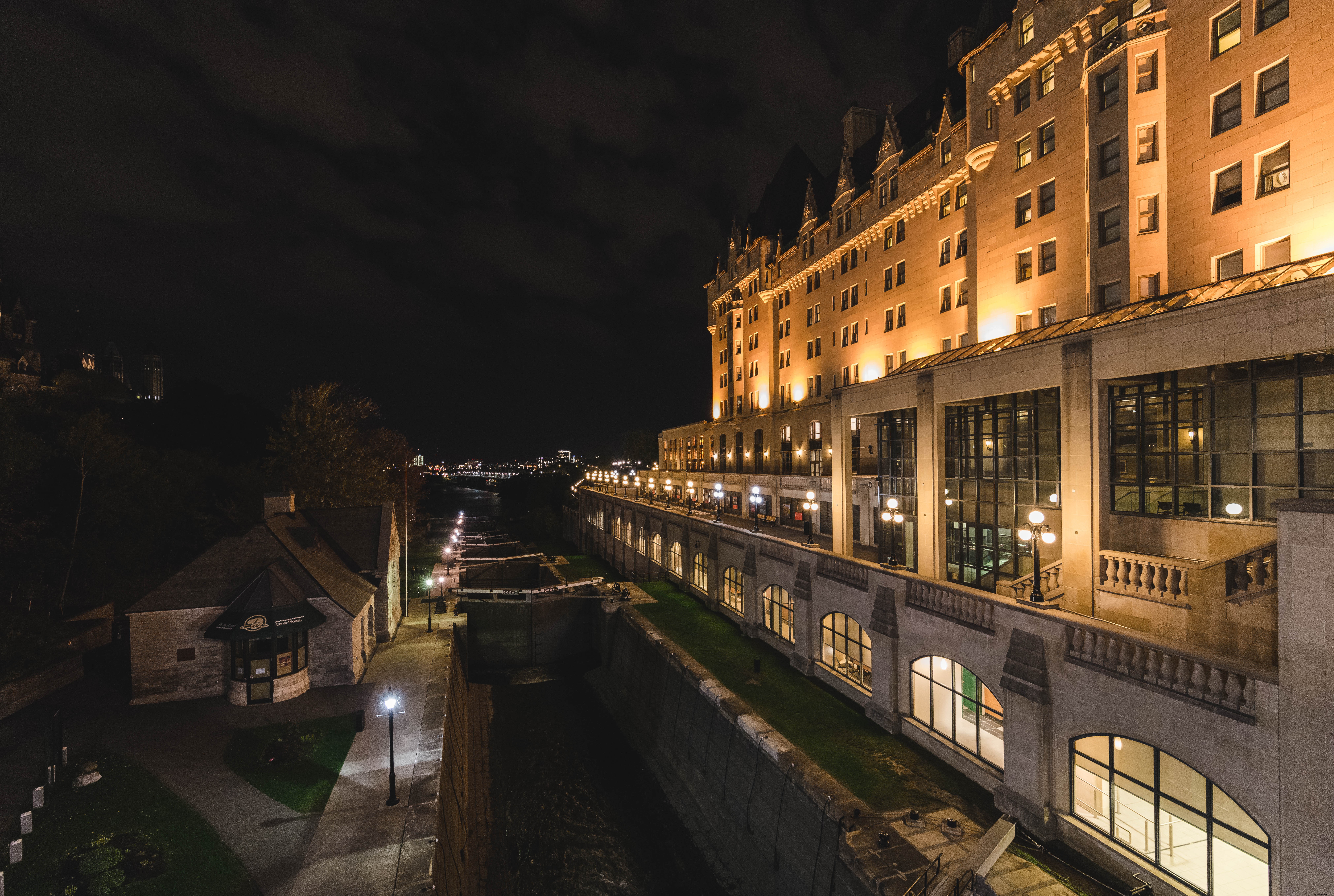 Stunning Canal Locks at Night: Captivating Nighttime Photography
