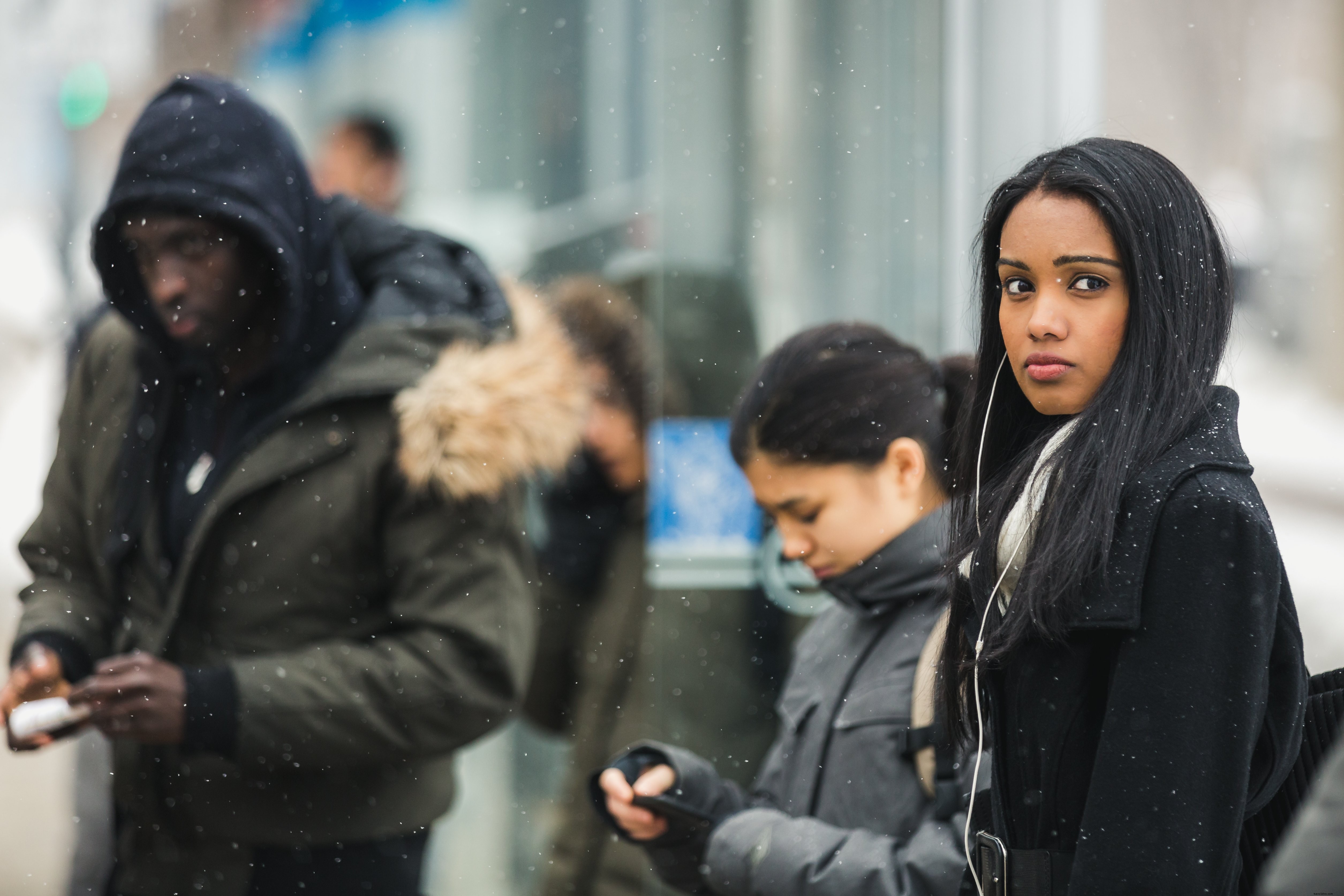 Captivating Photo of Commuters Patiently Waiting at the Station