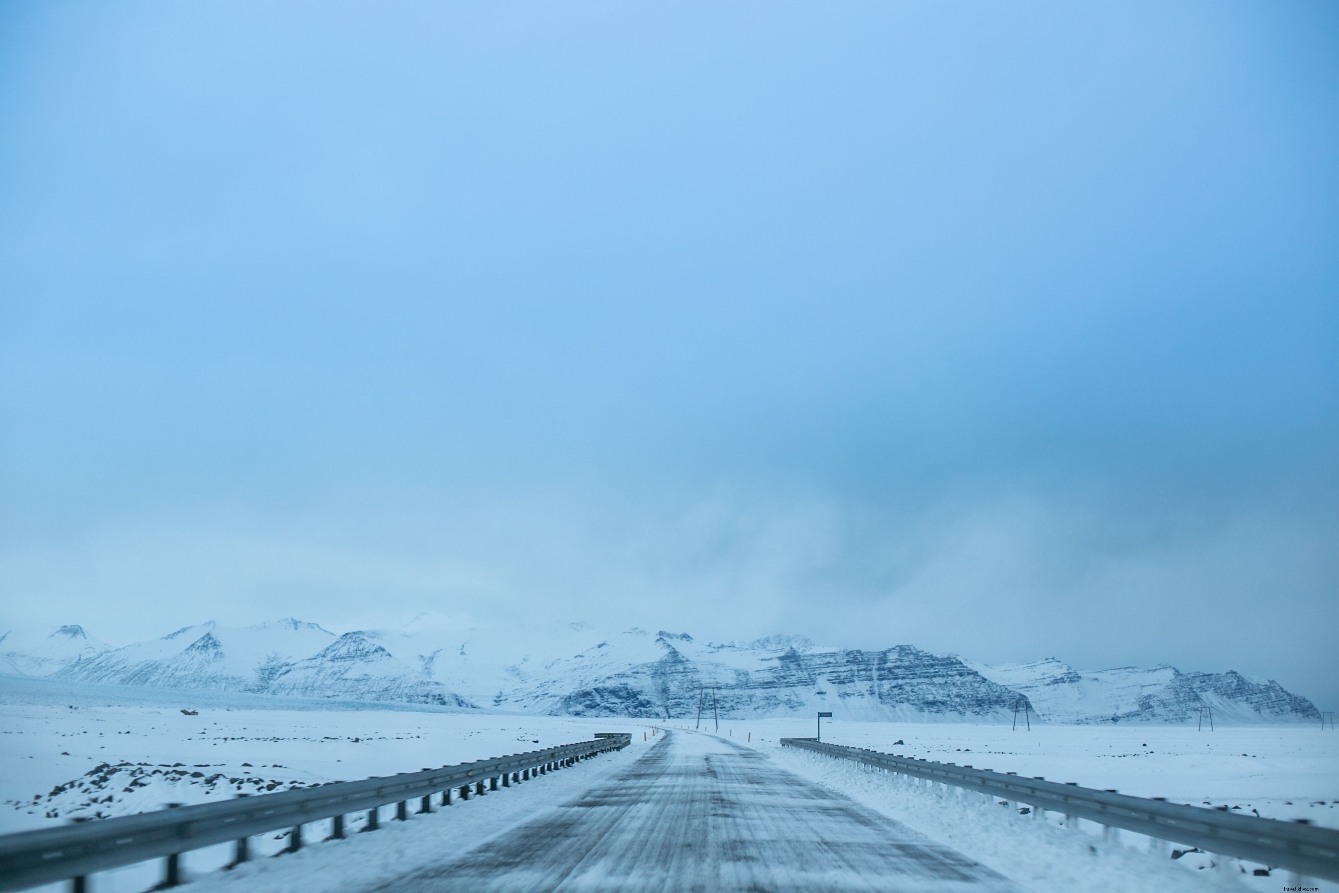 Breathtaking Winter Road in Iceland: Stunning Scenic Photo