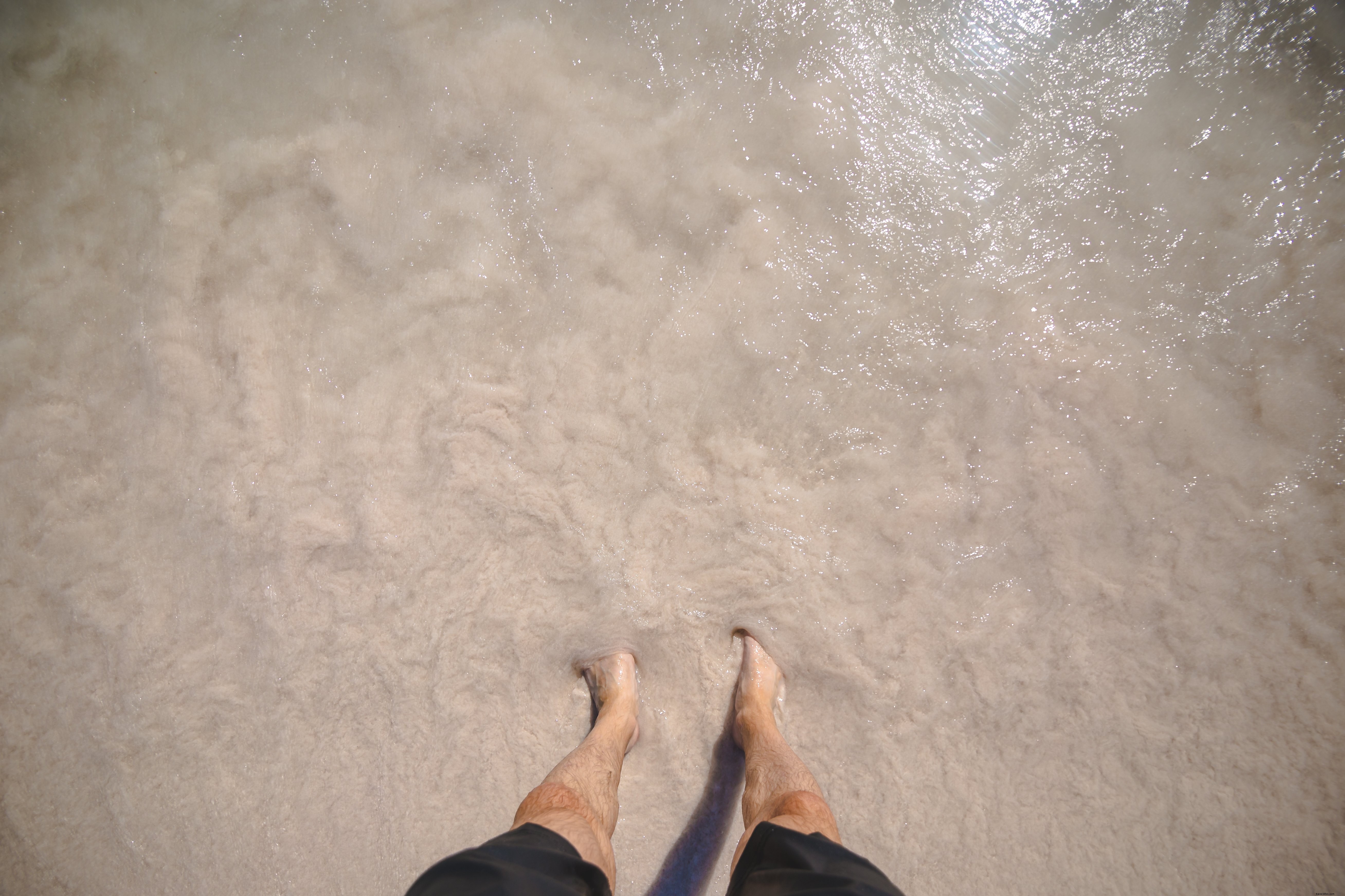 Serene Photo: Man s Feet in Refreshing Beach Waters