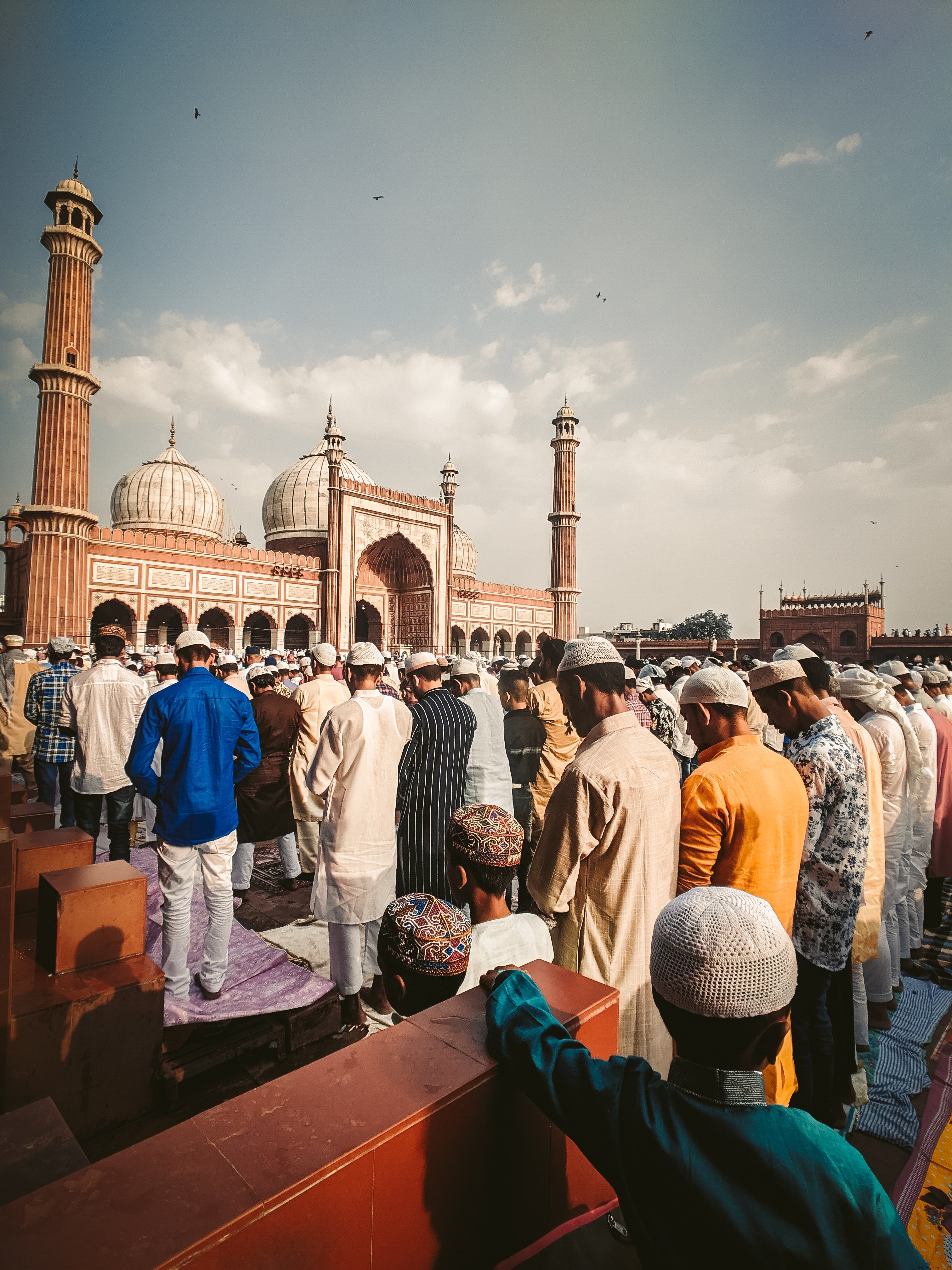 Serene Prayers at the Mosque: Captivating Photo