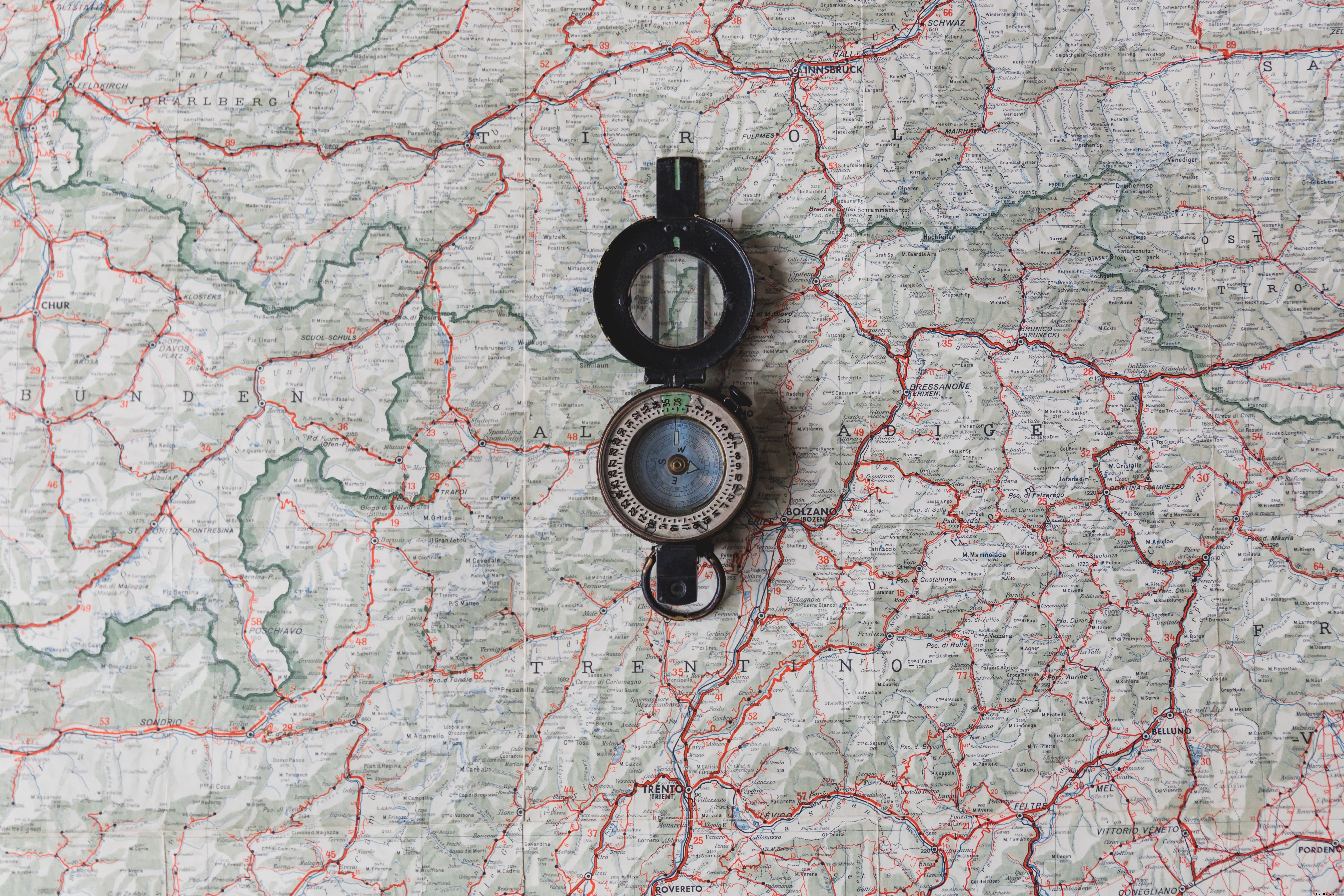 Stunning Landscape Photo of an Open Compass