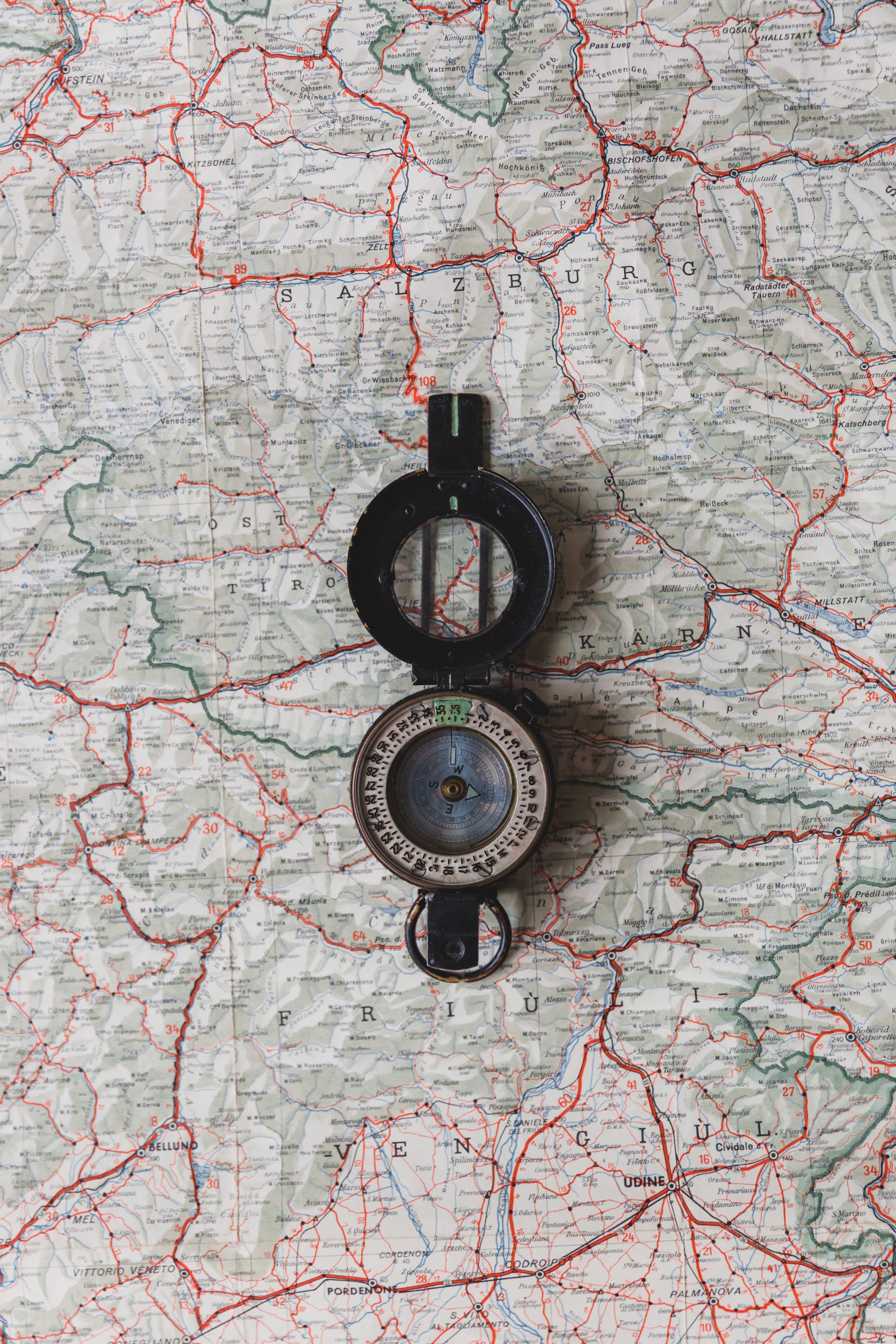 Stunning Portrait Image of an Open Compass – High-Resolution Stock Photo
