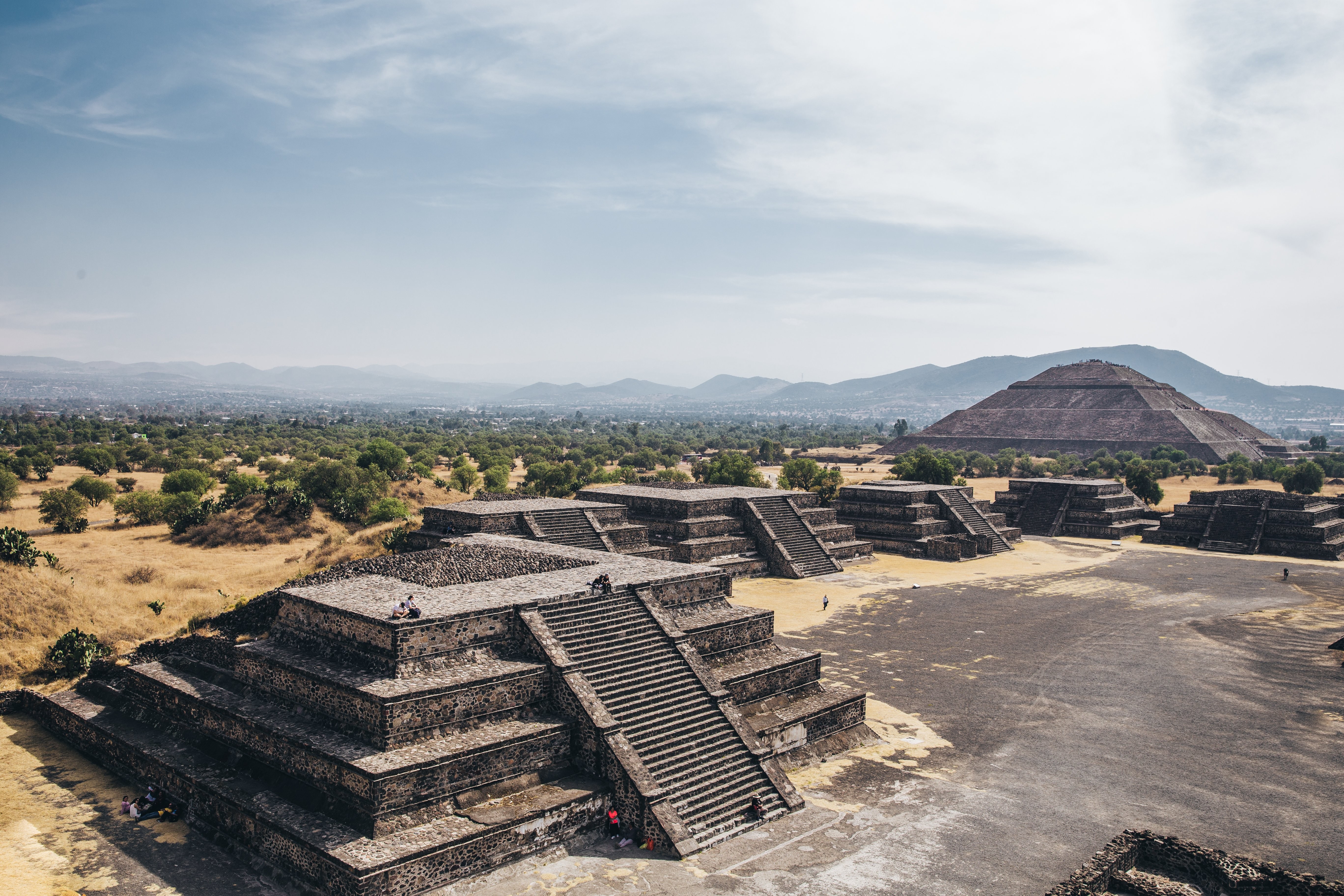 Stunning View of the Pyramid of the Sun Over Ancient Teotihuacan Ruins