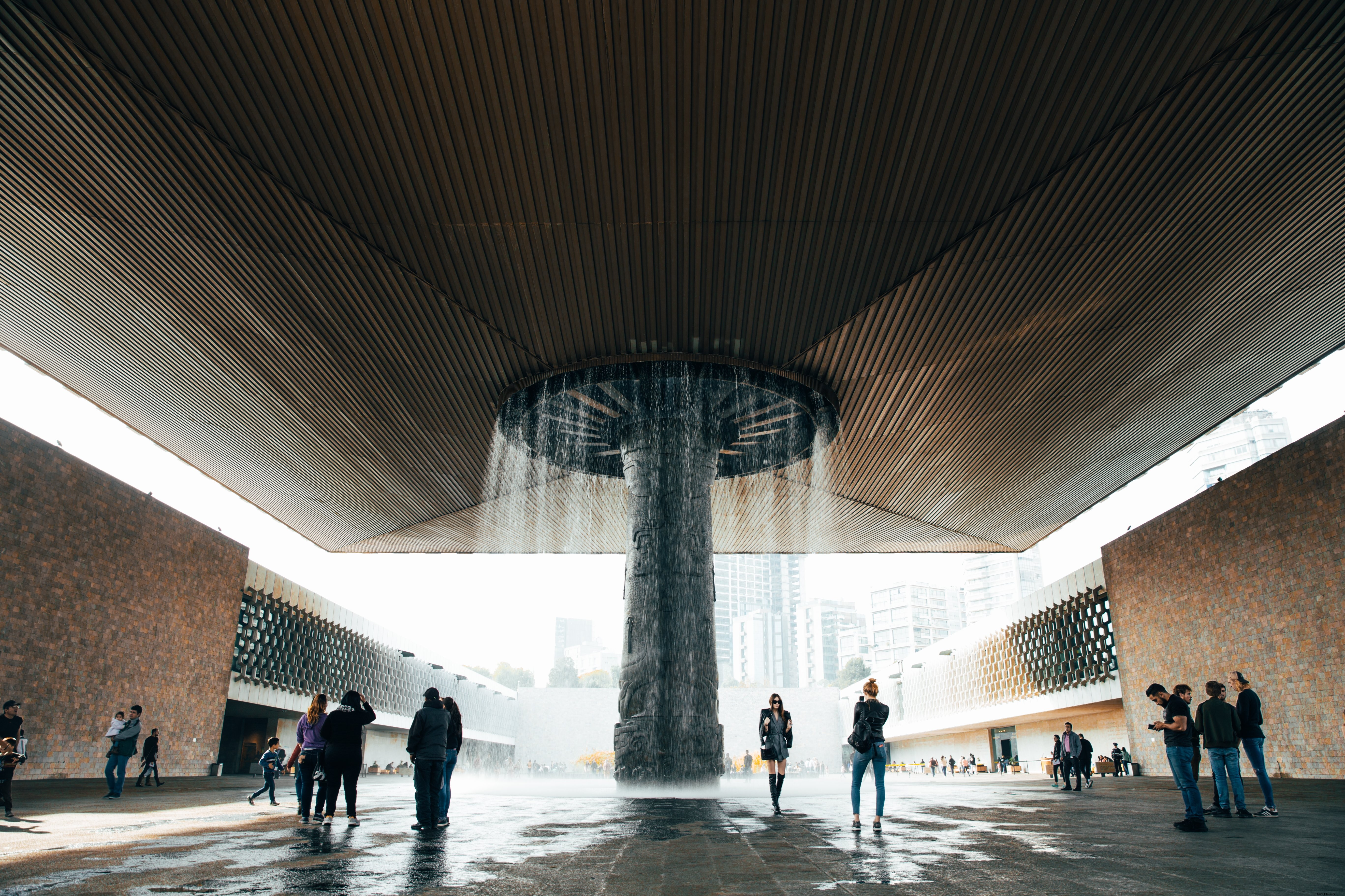 Stunning Photo of the Iconic Water Structure at Mexico City s National Museum of Anthropology