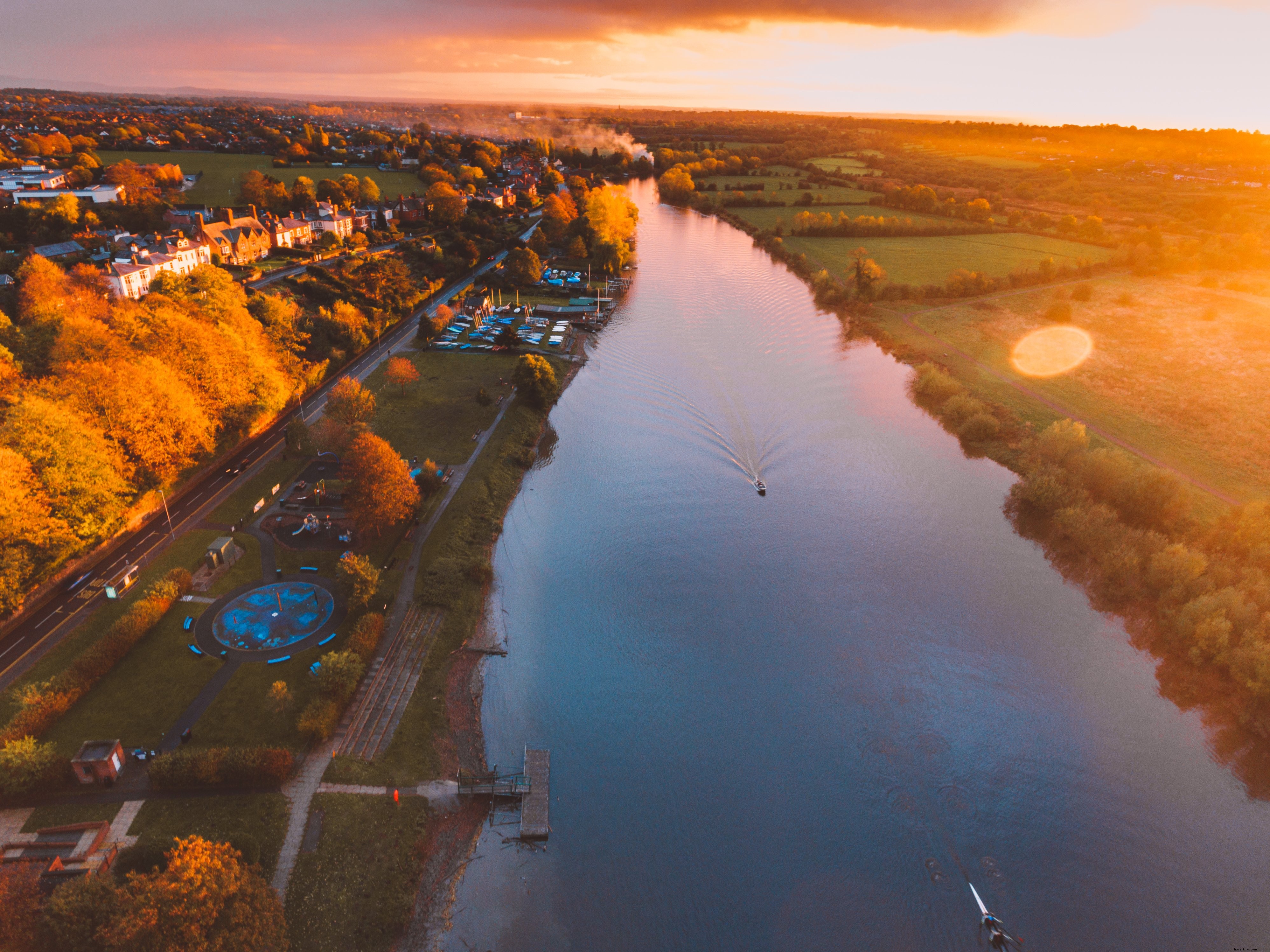 Stunning Autumn River View Photograph
