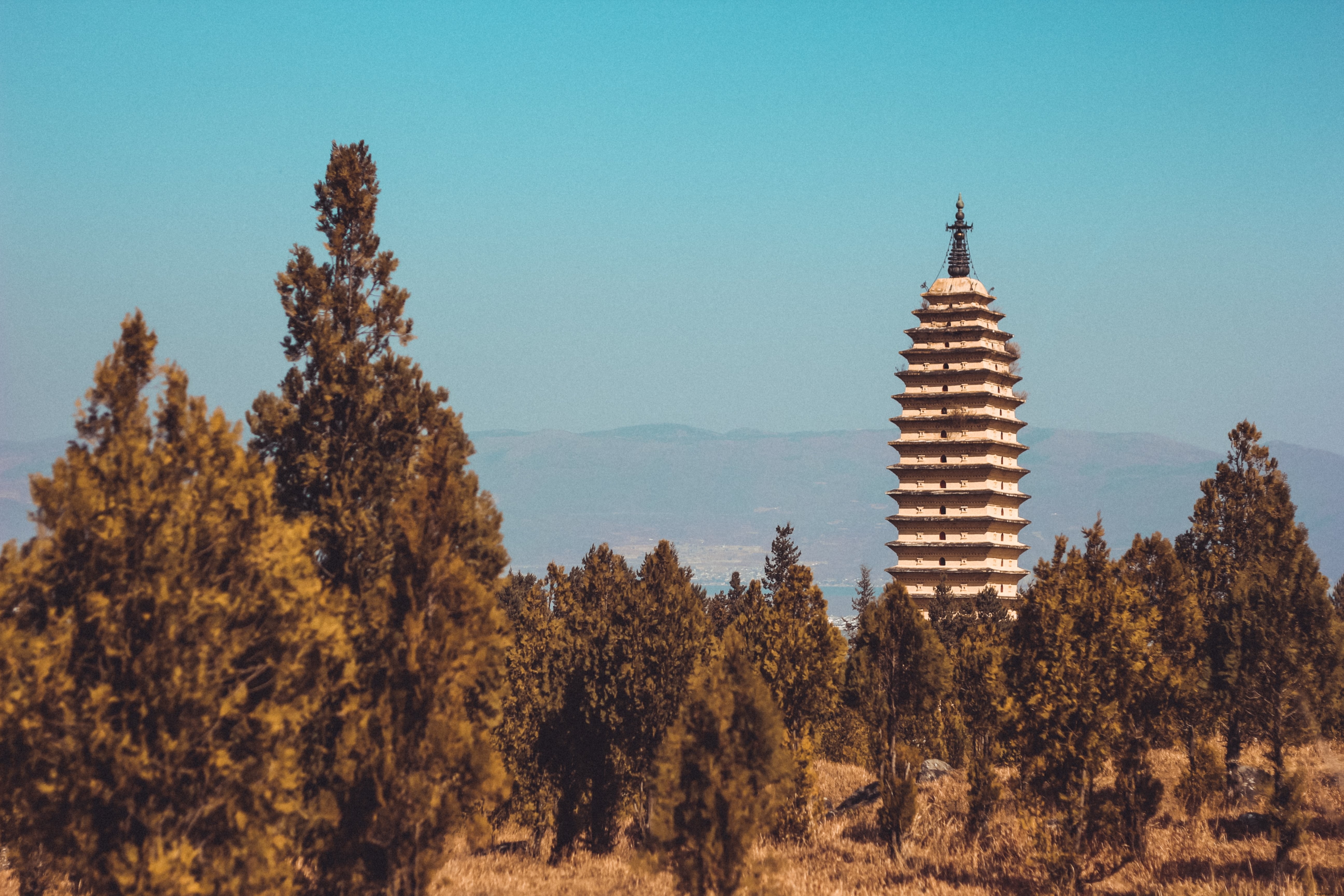 Stunning Photo of Ancient Temple on Chinese Hillside