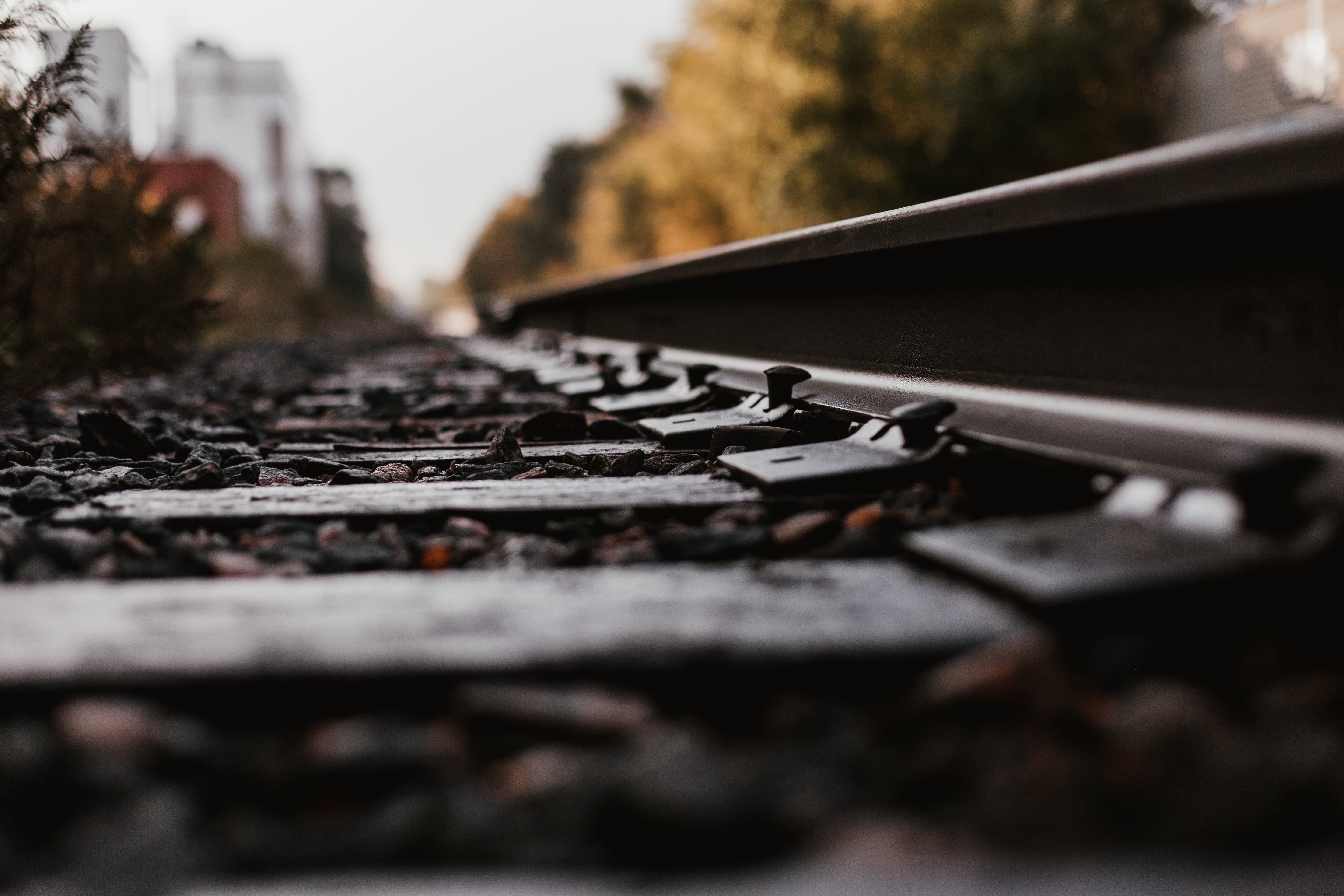 Stunning Close-Up Photo of Abandoned Train Tracks