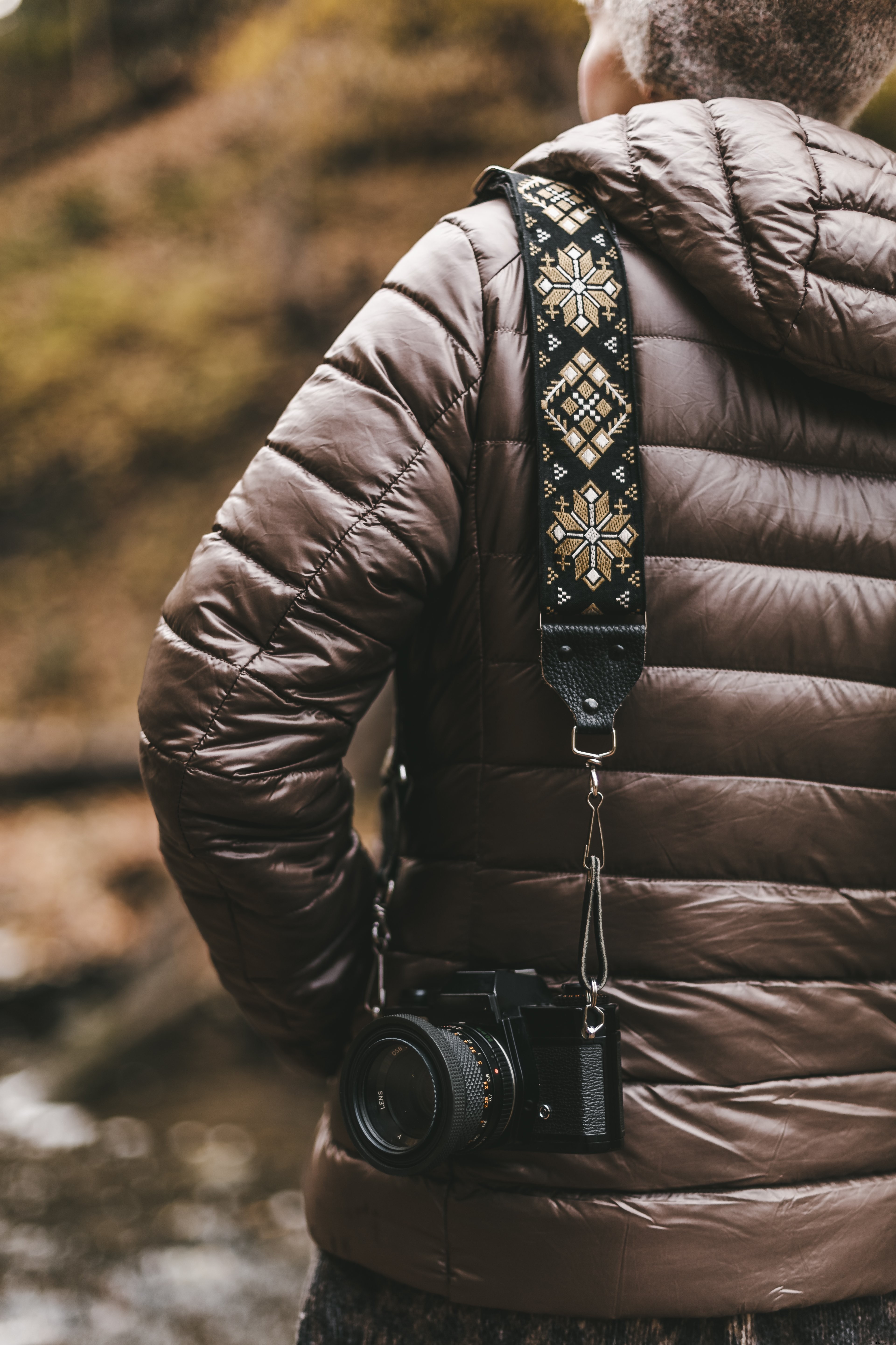 Stunning Outdoor Photographer Portrait with Vintage Classic Camera