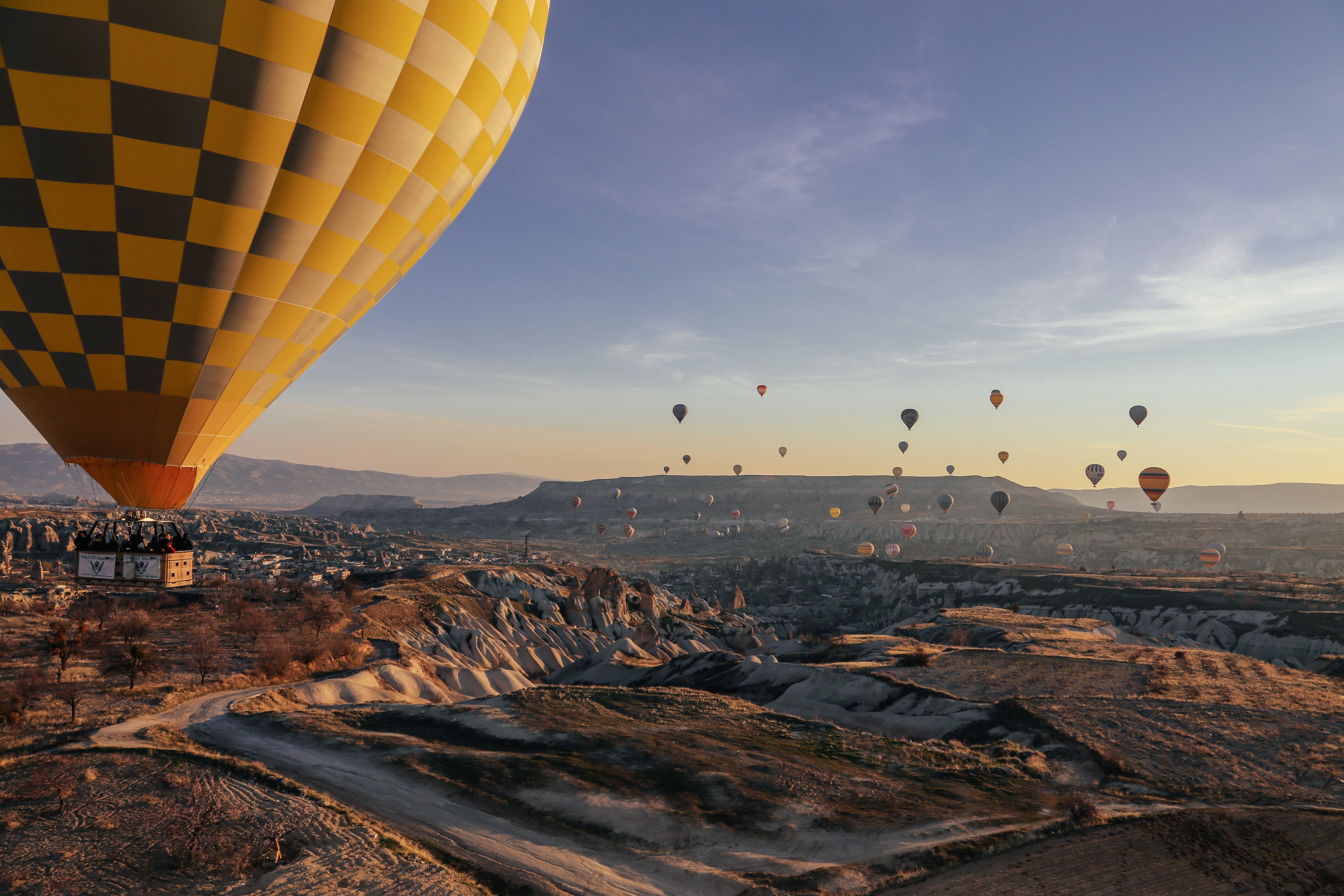 Stunning Hot Air Balloon Ride: Breathtaking Aerial Views Photo