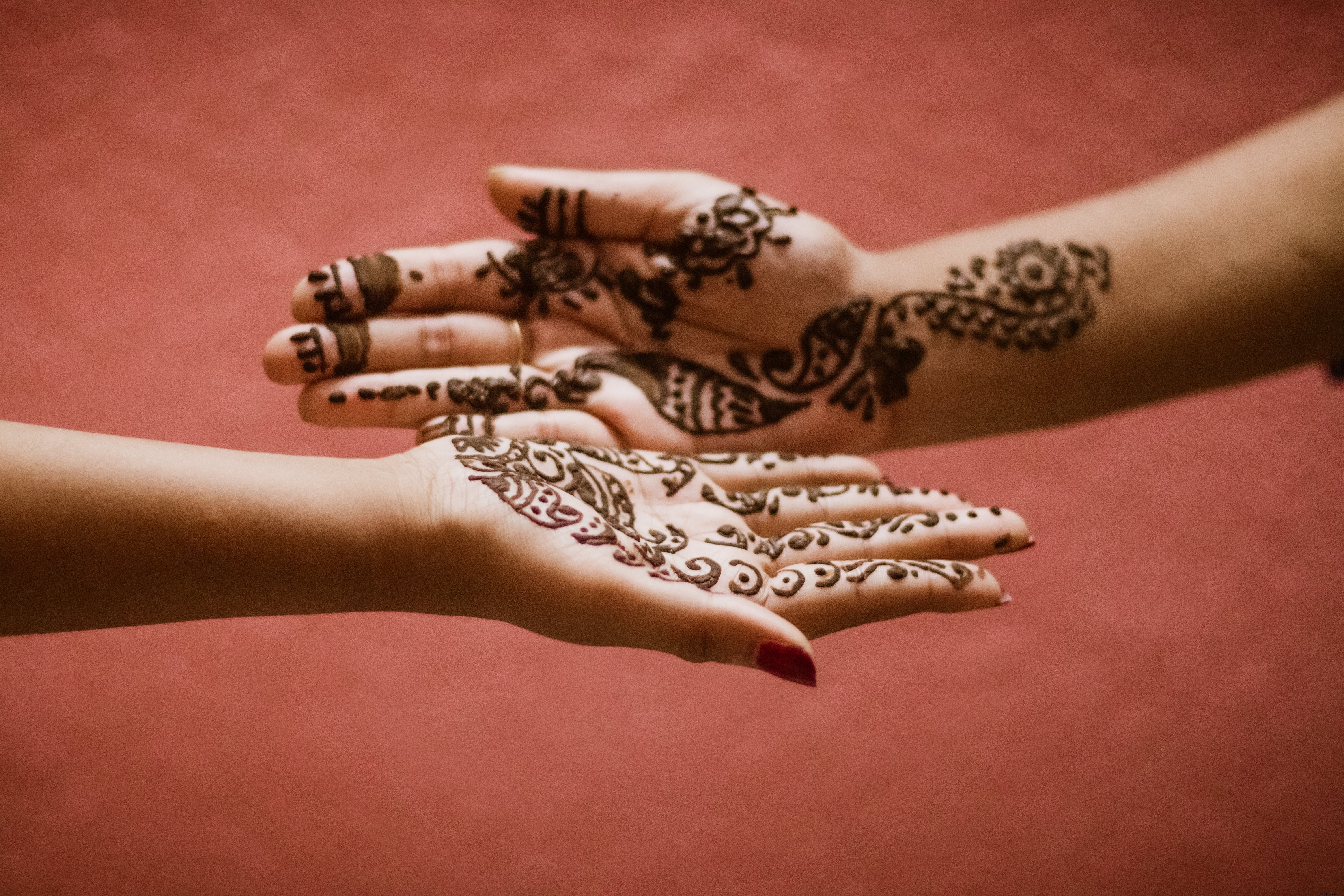 Stunning Mehndi Designs on Palms: Exquisite Henna Art Photo