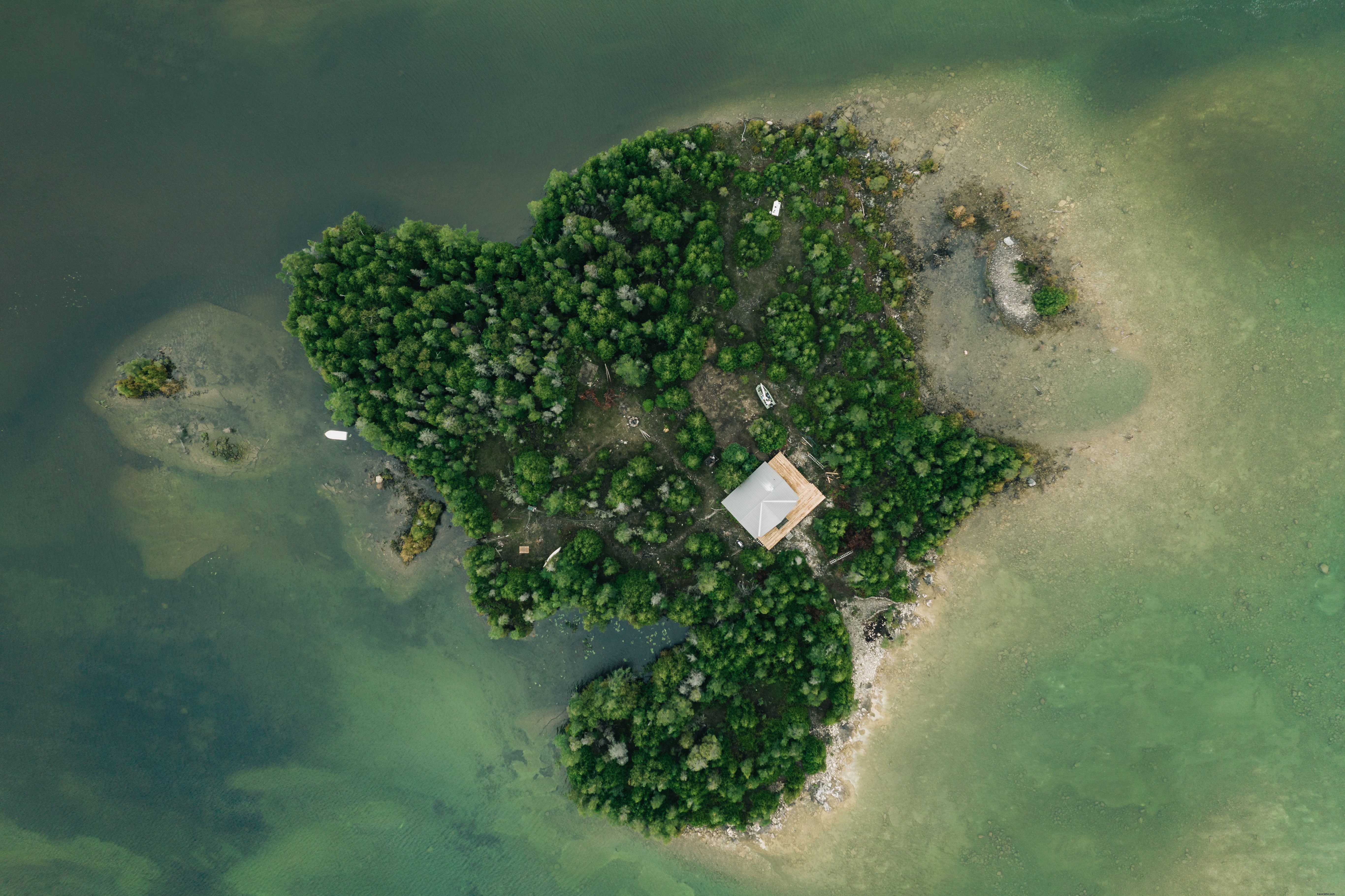 Serene Isolated Island Home: Captivating Photo of Your Perfect Retreat