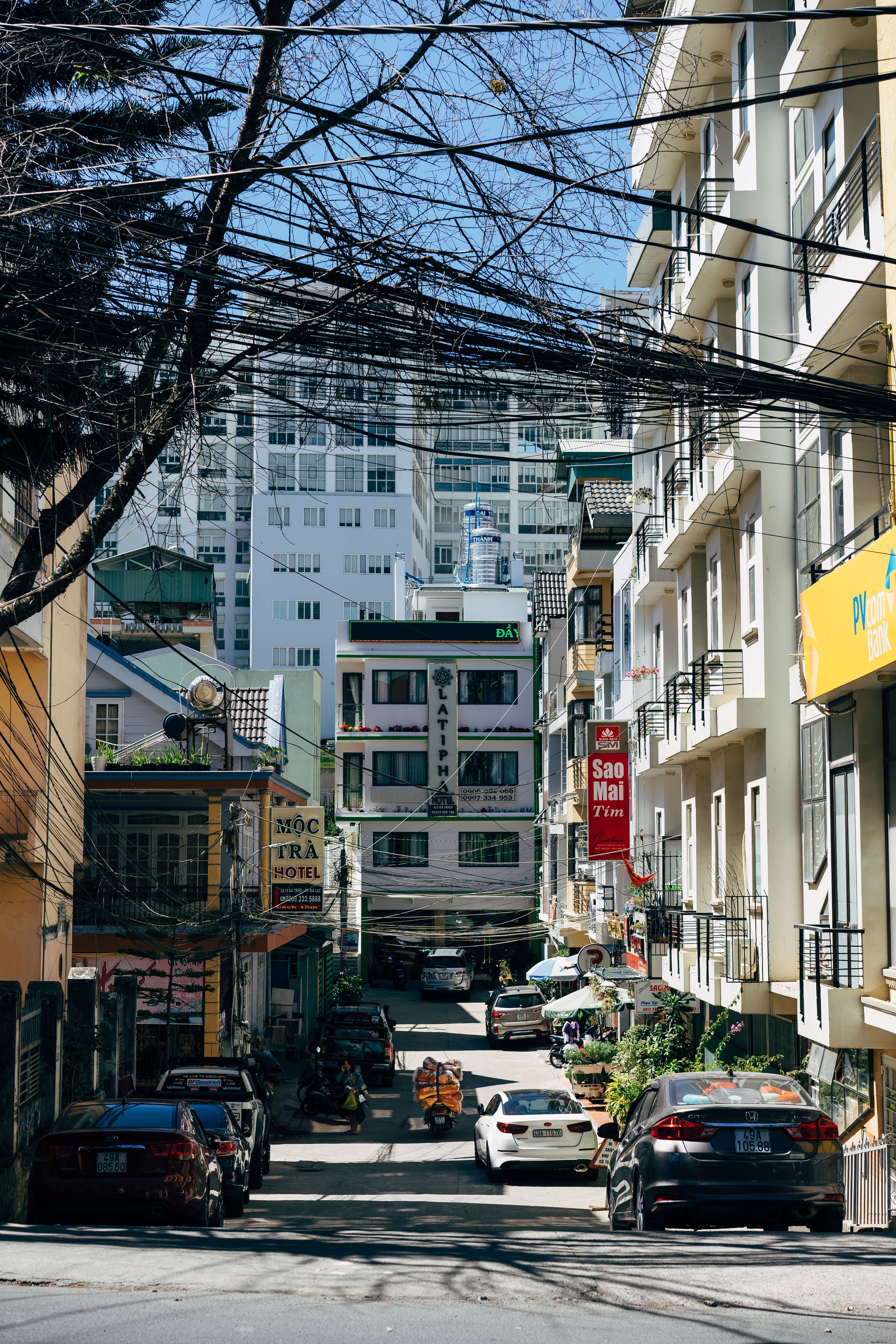 Stunning Photo of a Vibrant City Side Street in Vietnam