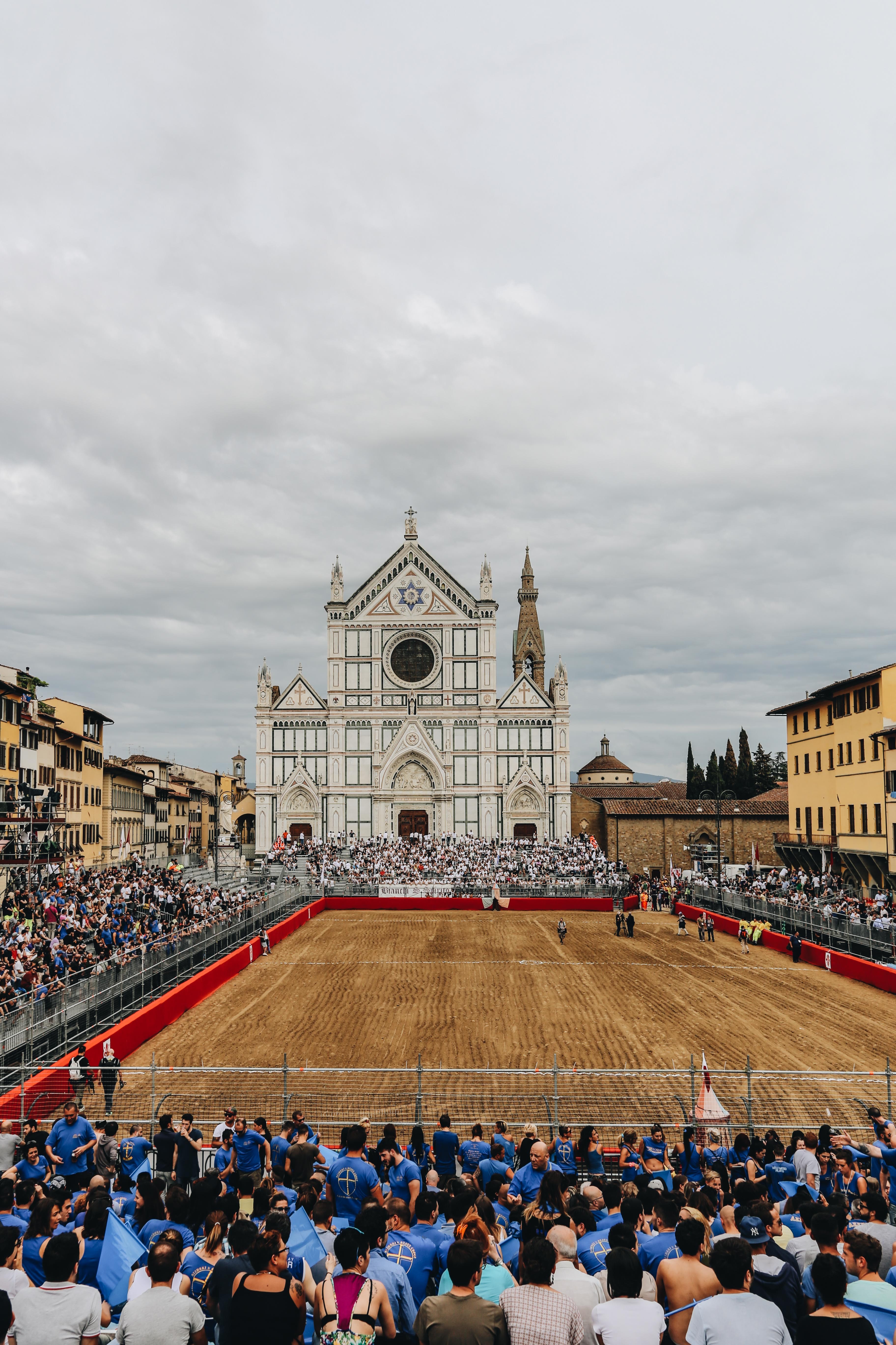 Stunning Photo of Basilica of Santa Croce in Florence s Historic Piazza