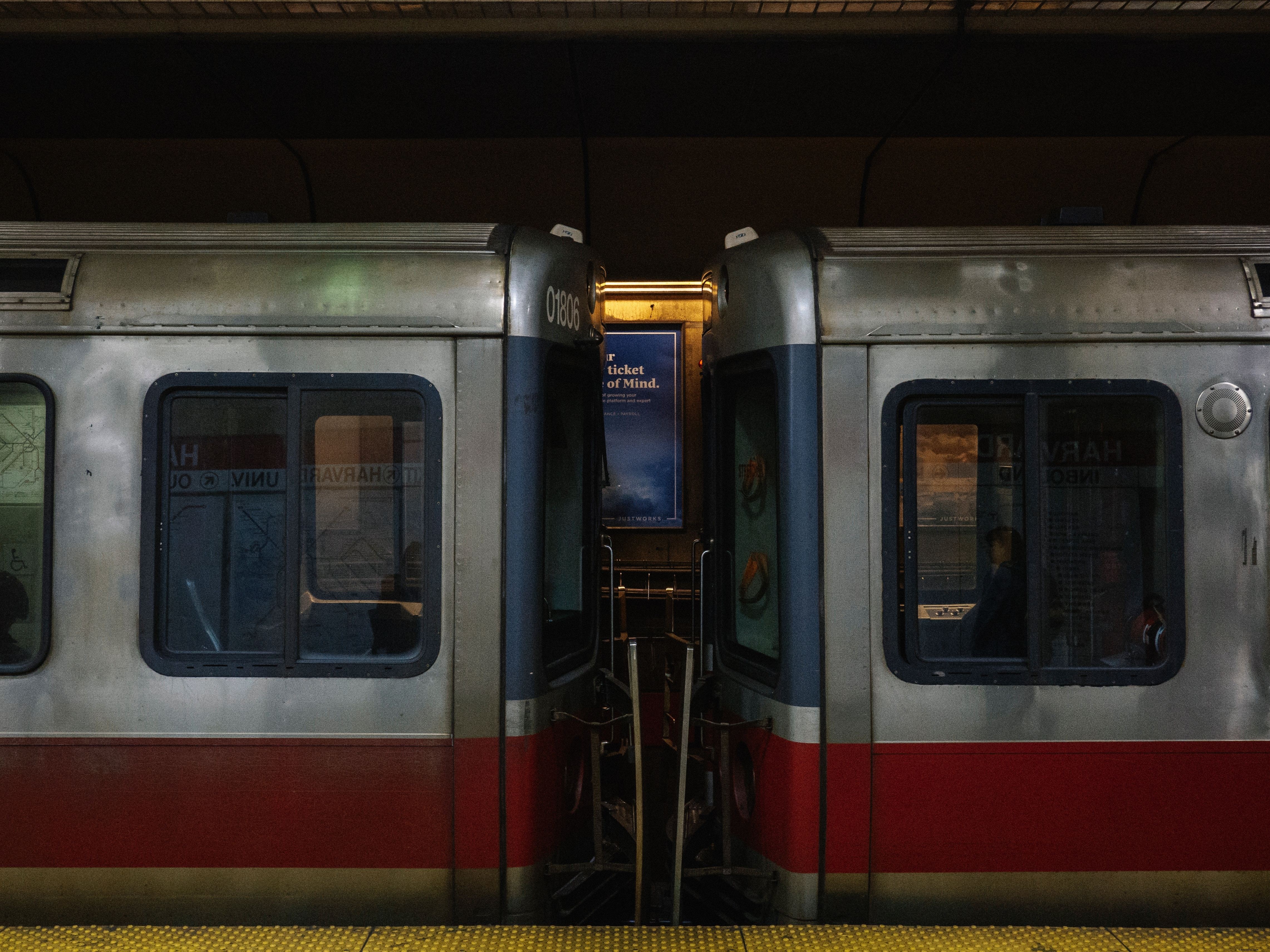 Captivating Urban Snapshot: Between Subway Cars