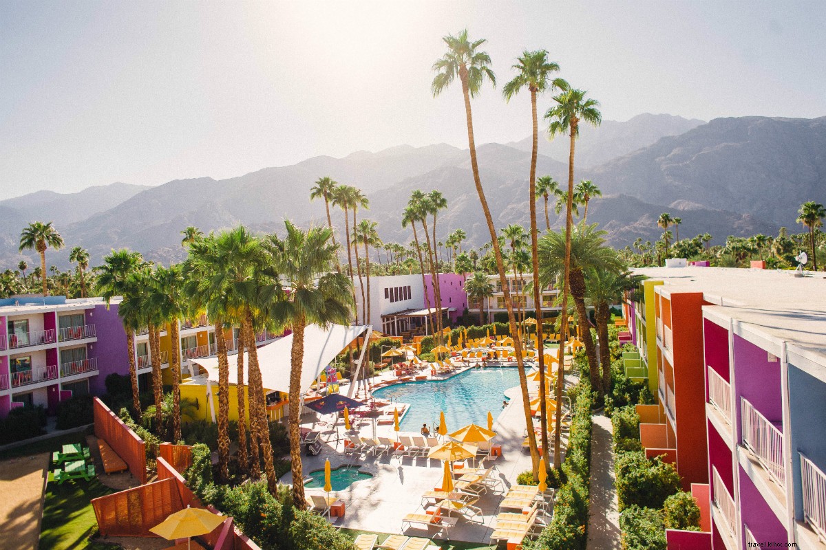 The Saguaro: Vibrant Rainbow Hotel in Palm Springs  California Desert