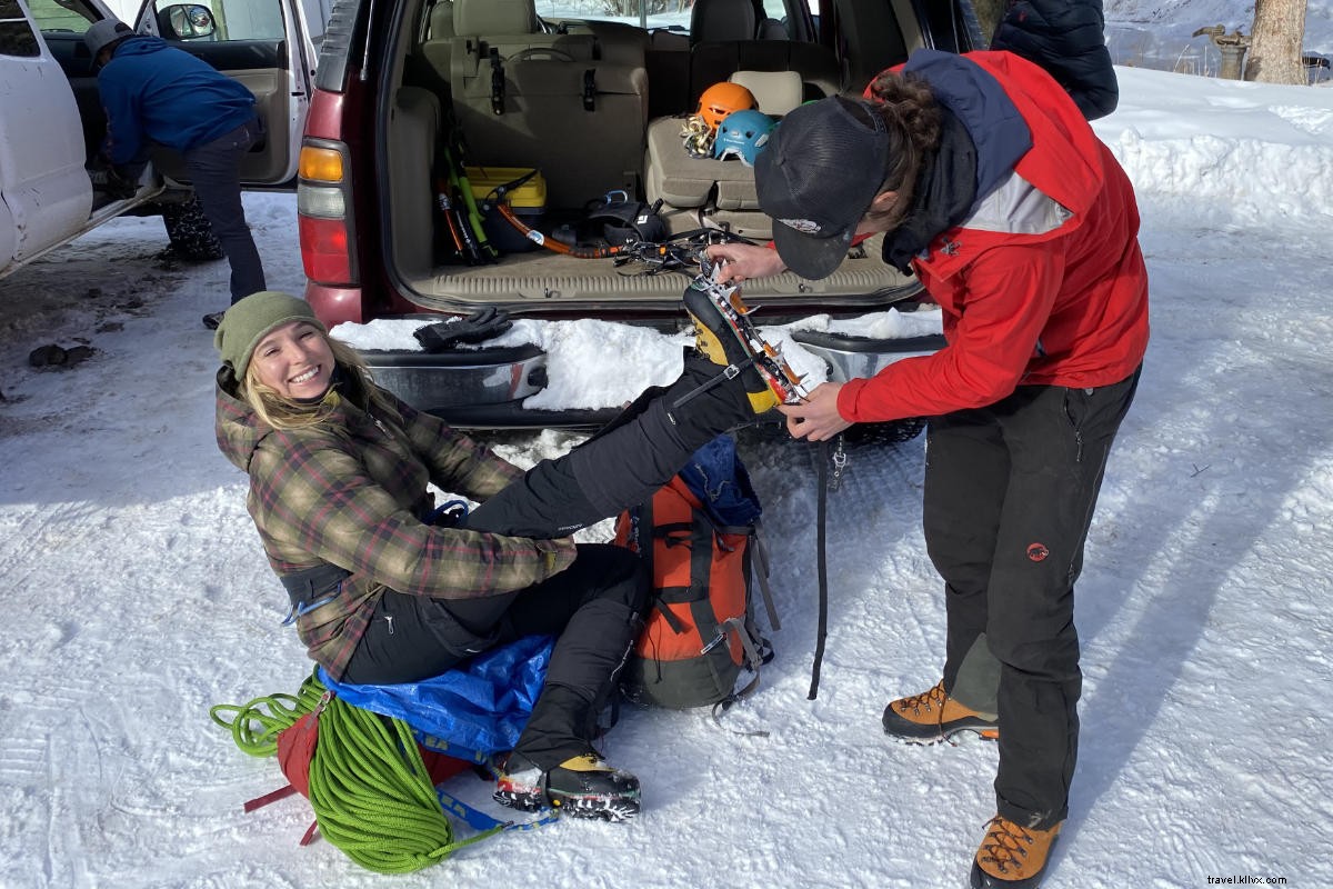 Epic Ice Climb: A Newbie Conquers a 70-Foot Frozen Waterfall