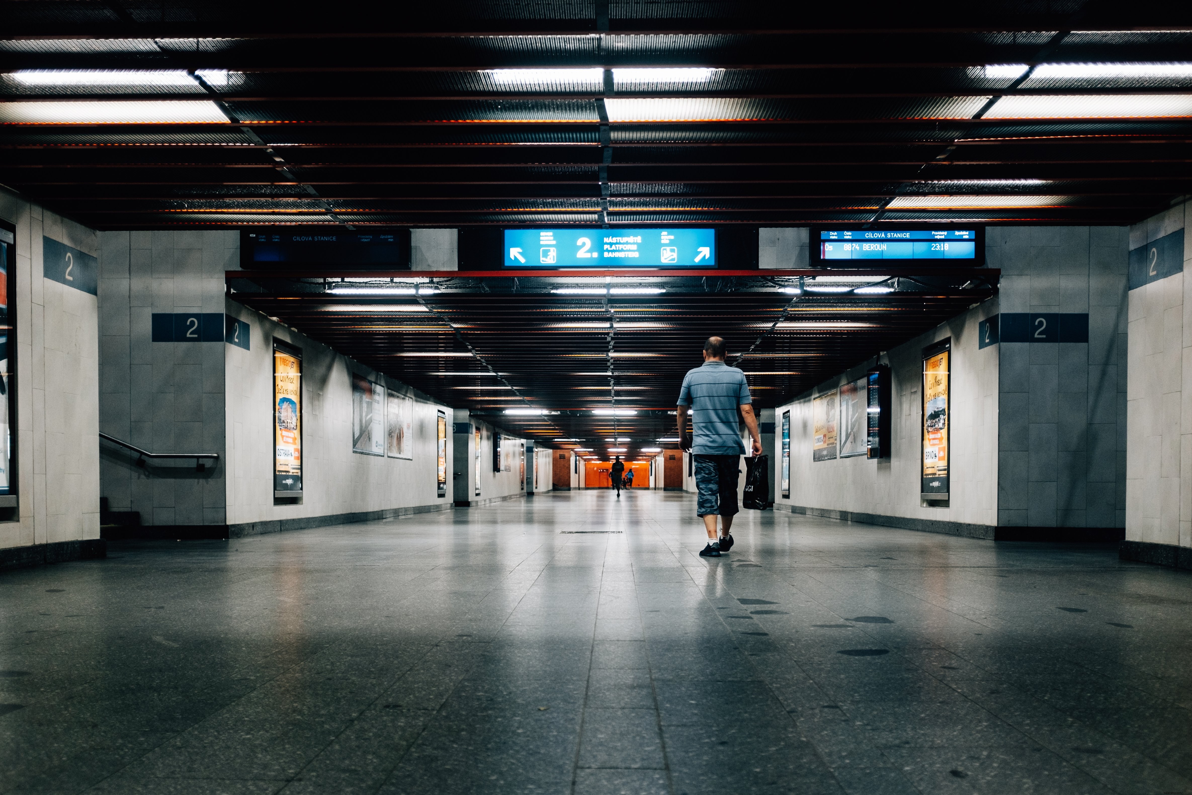 Expansive Hallway Lined with Numbers: Stunning Architectural Photo