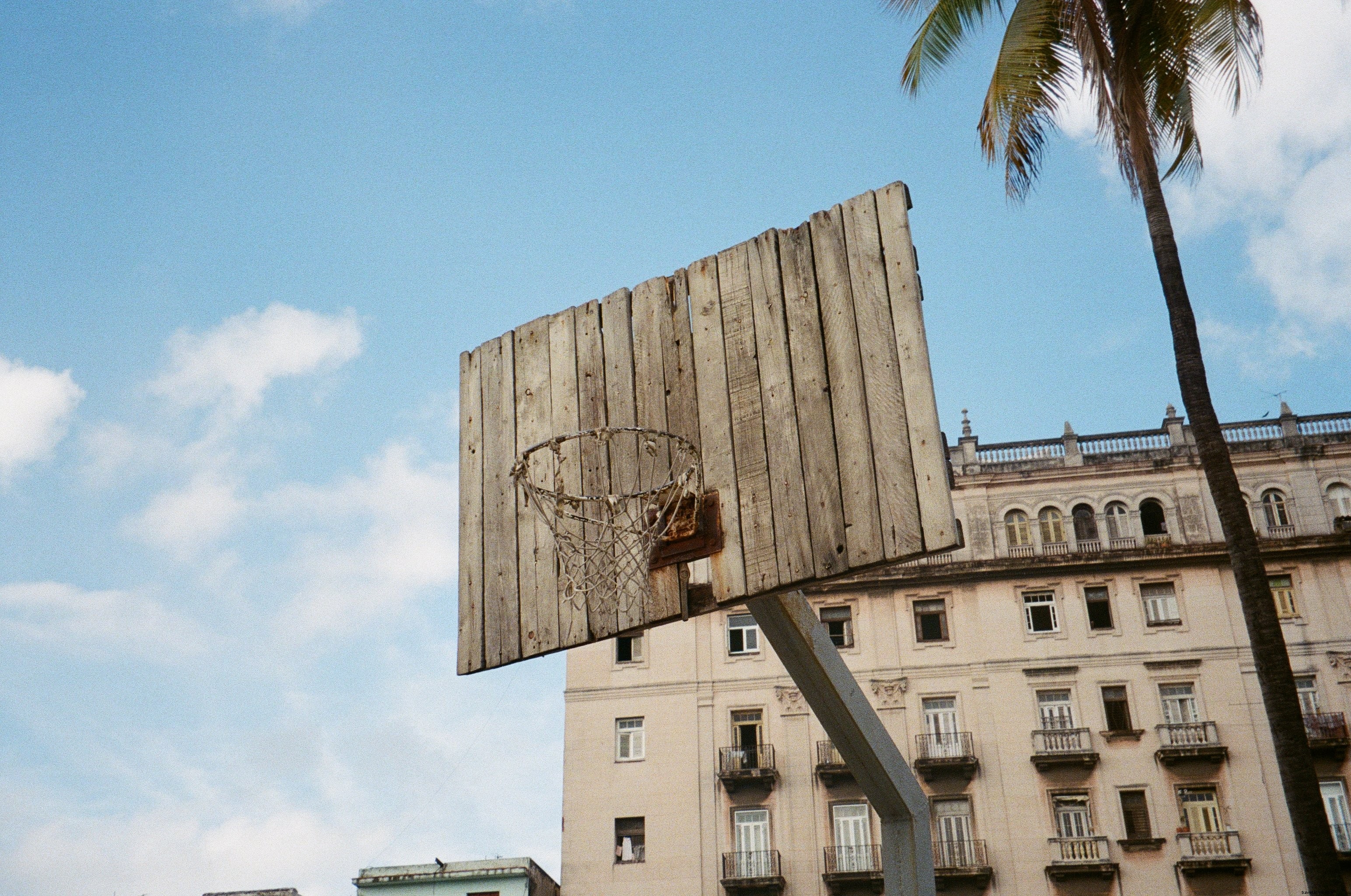 Rustic Basketball Hoop with Wooden Panel Backboard - Stunning High-Quality Photo