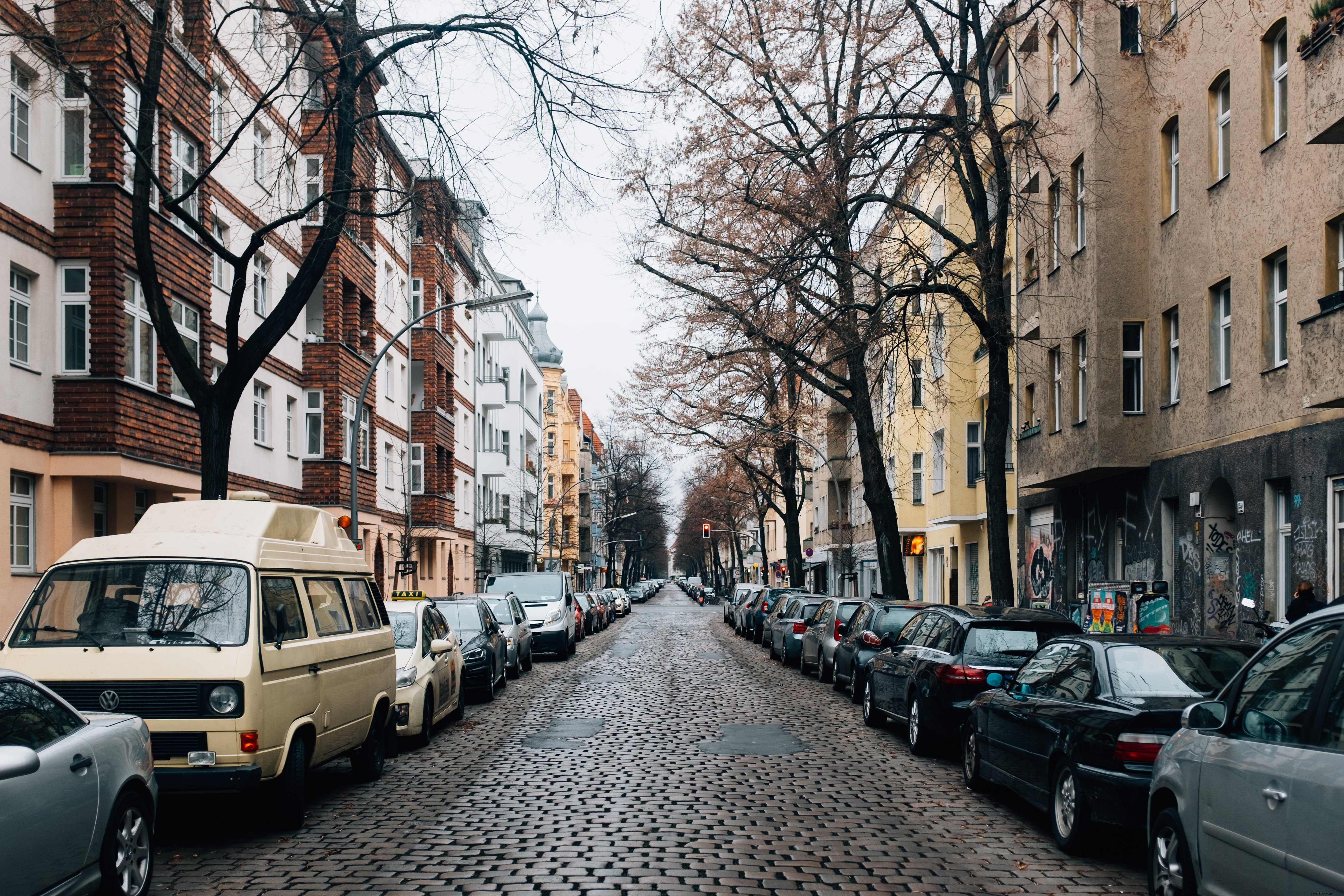 Picturesque Cobblestone Residential Street Photo