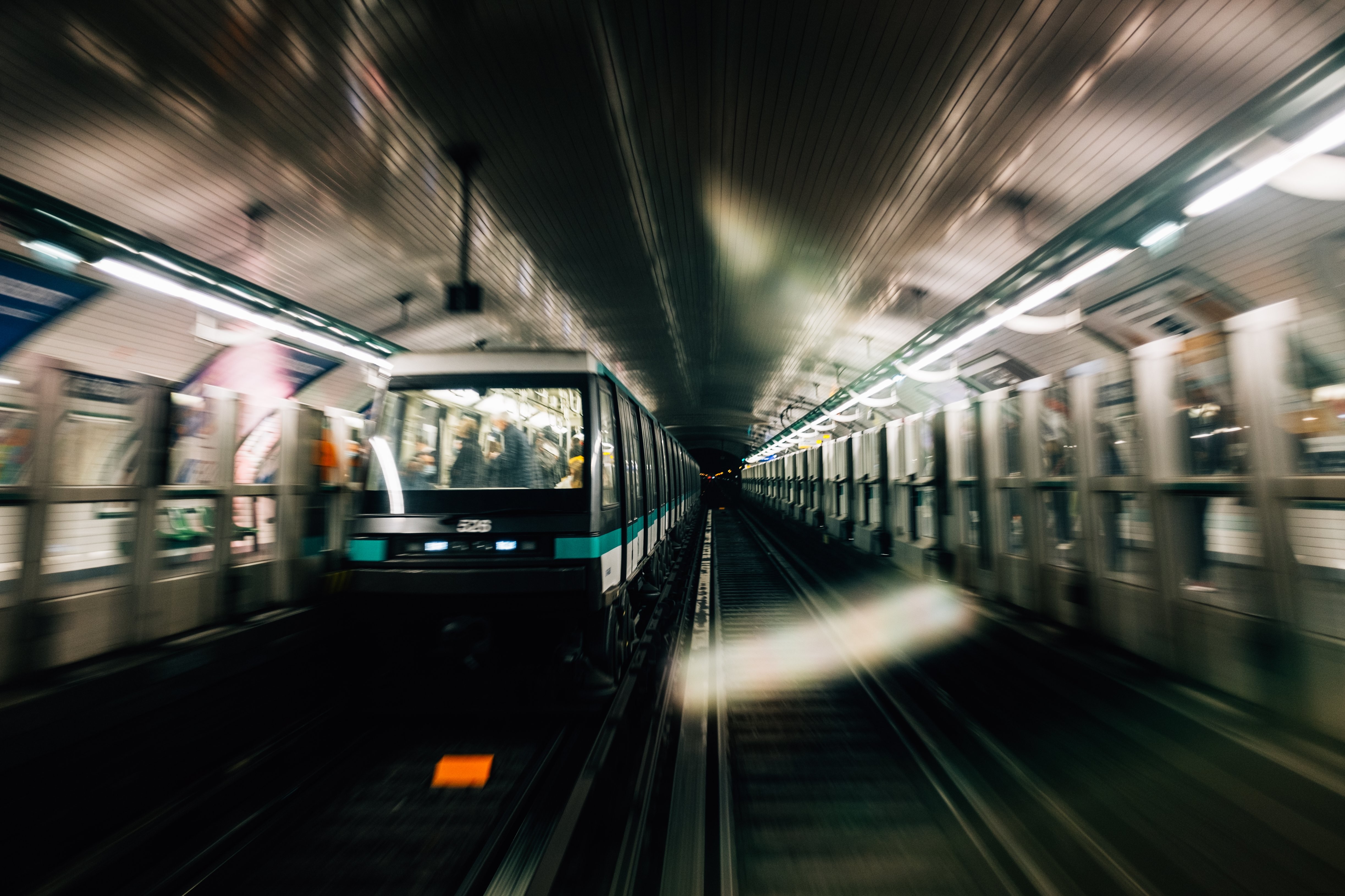 Stunning Blurry Shot of High-Speed Underground Trains in Motion