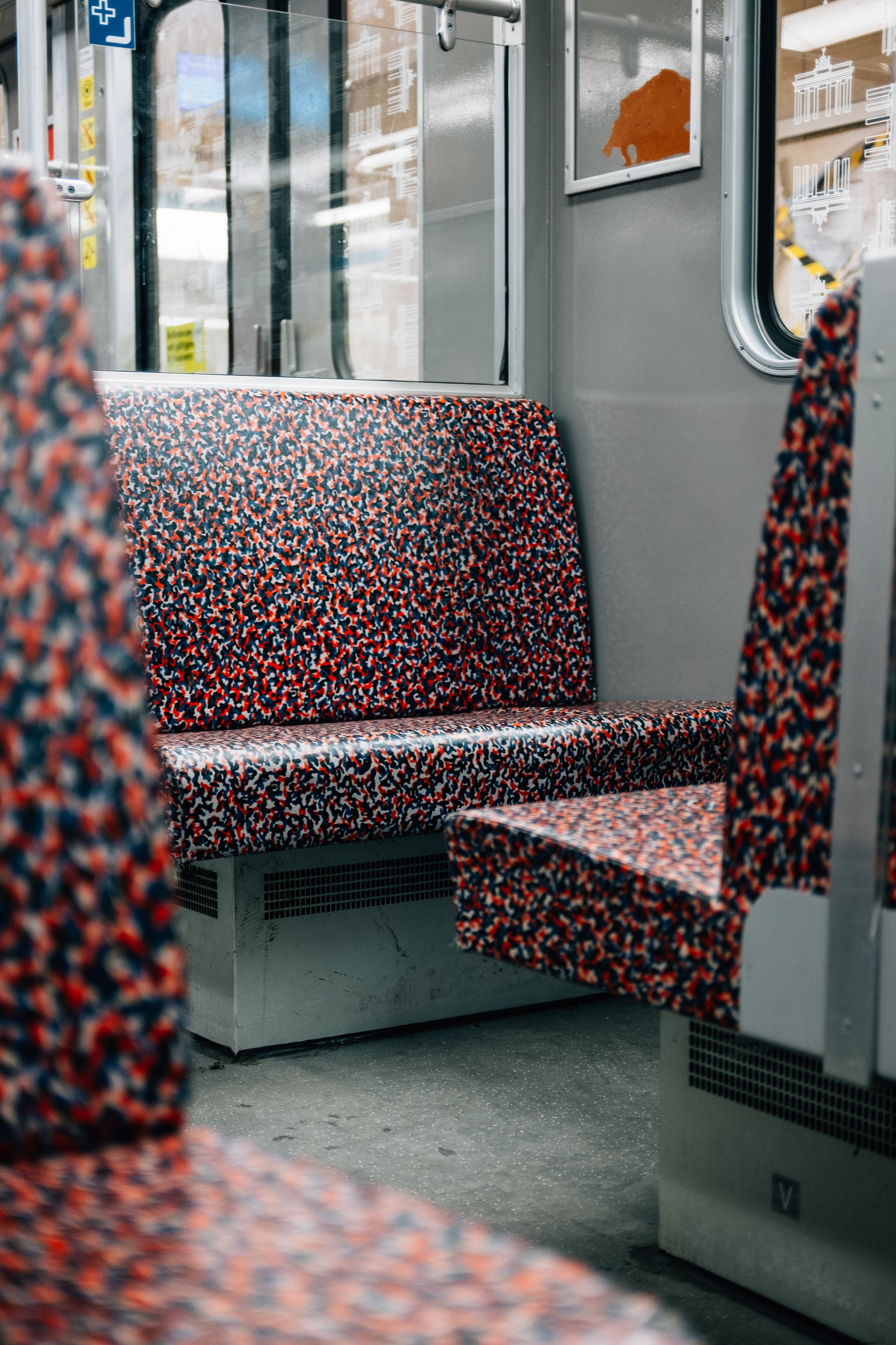 Professional Photo: Durable Vinyl Seats in Public Transit