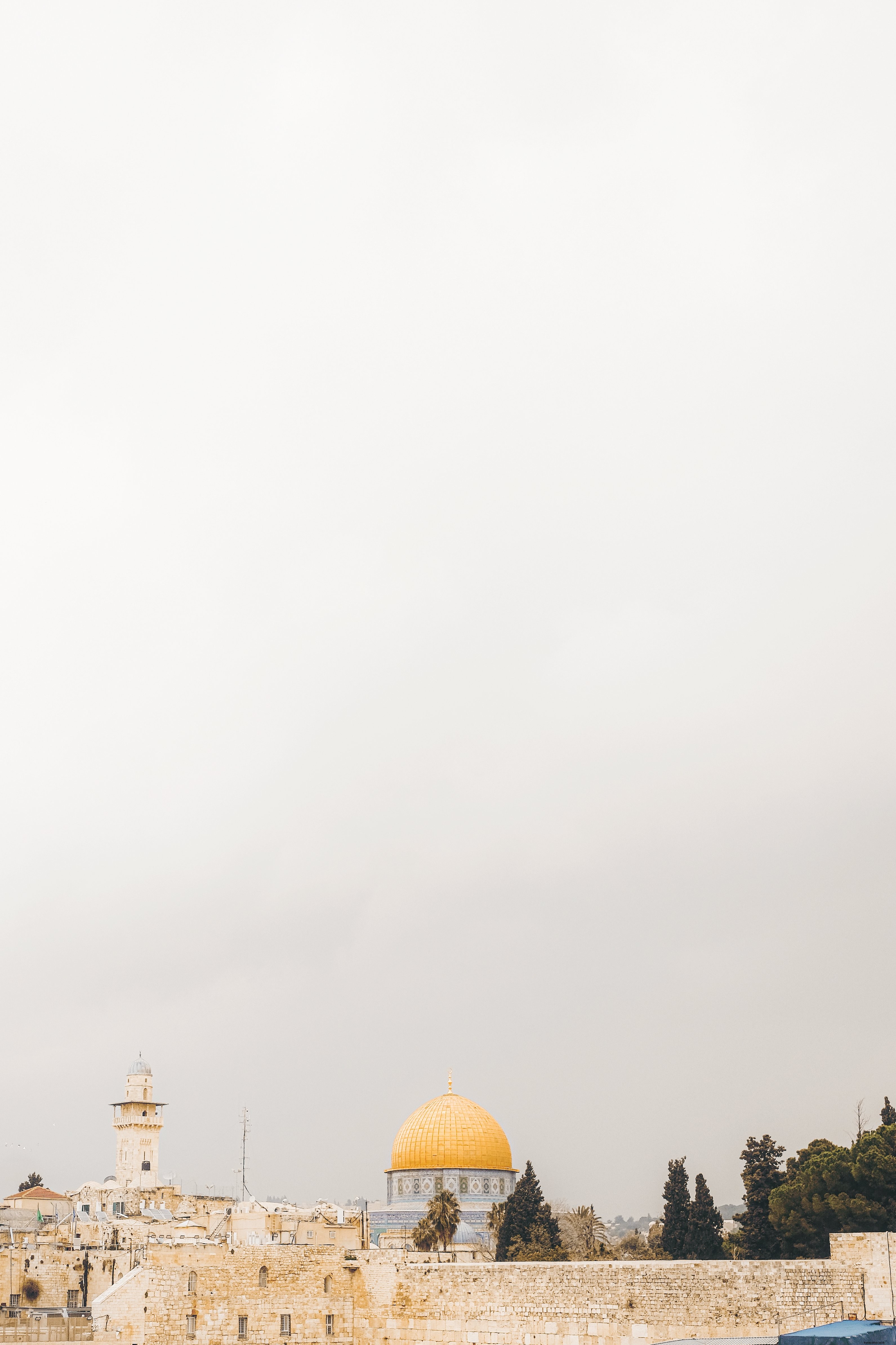 Stunning Photo: Vast White Sky Over Striking Round Orange Roof