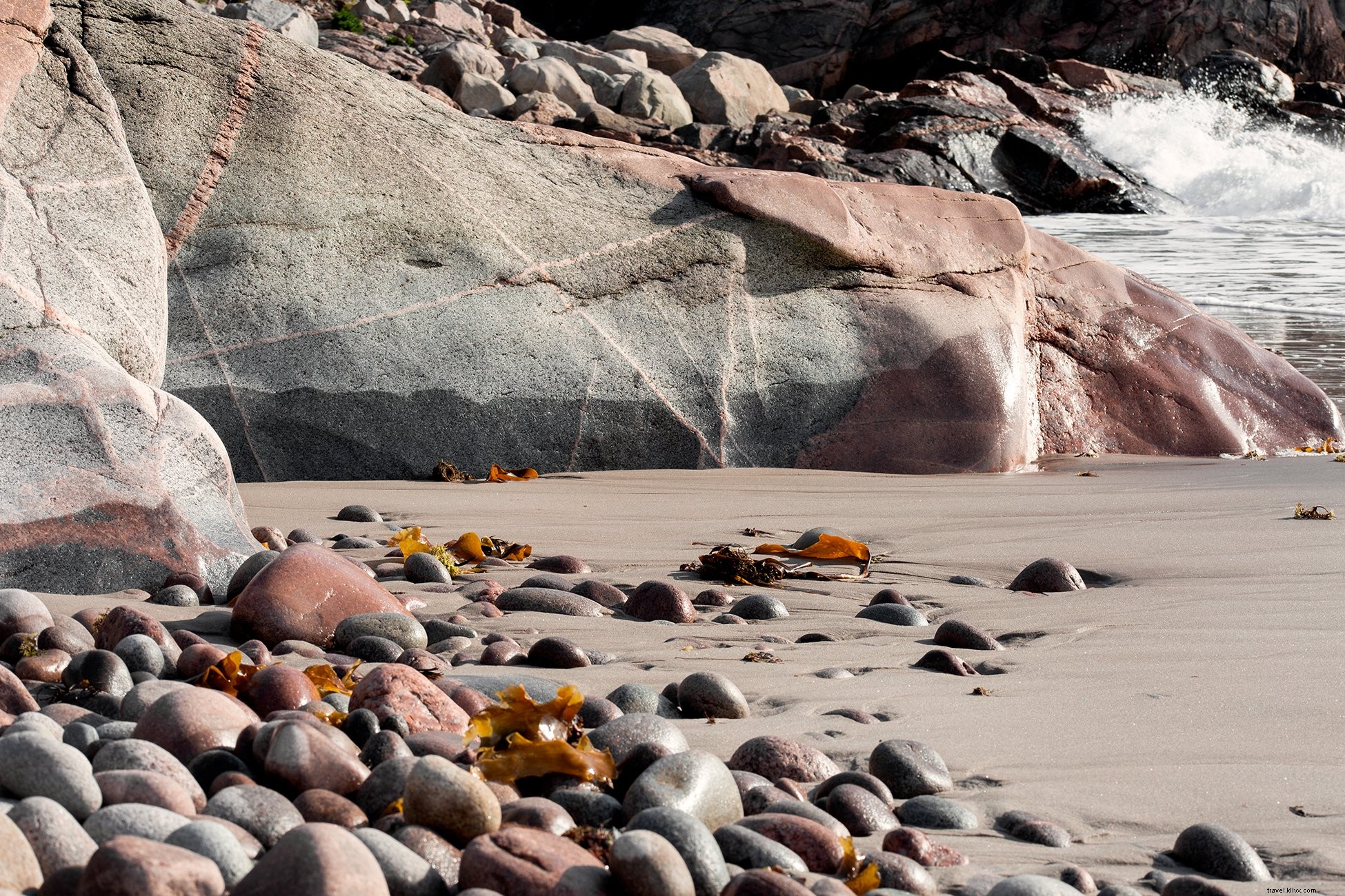Stunning Sun-Soaked Rocky Beach Landscape Photography