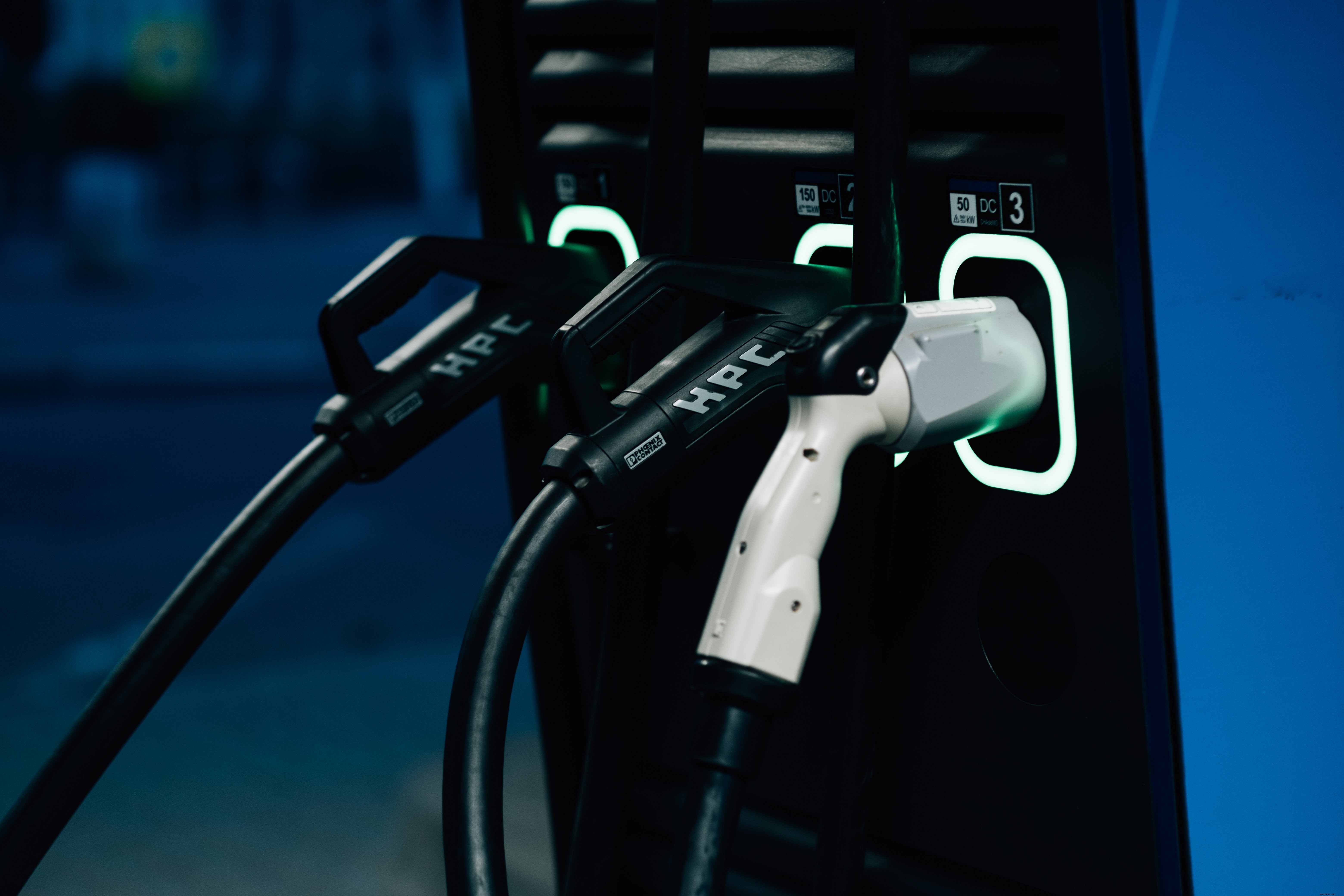 High-Resolution Photo of an Electric Car Charging Station