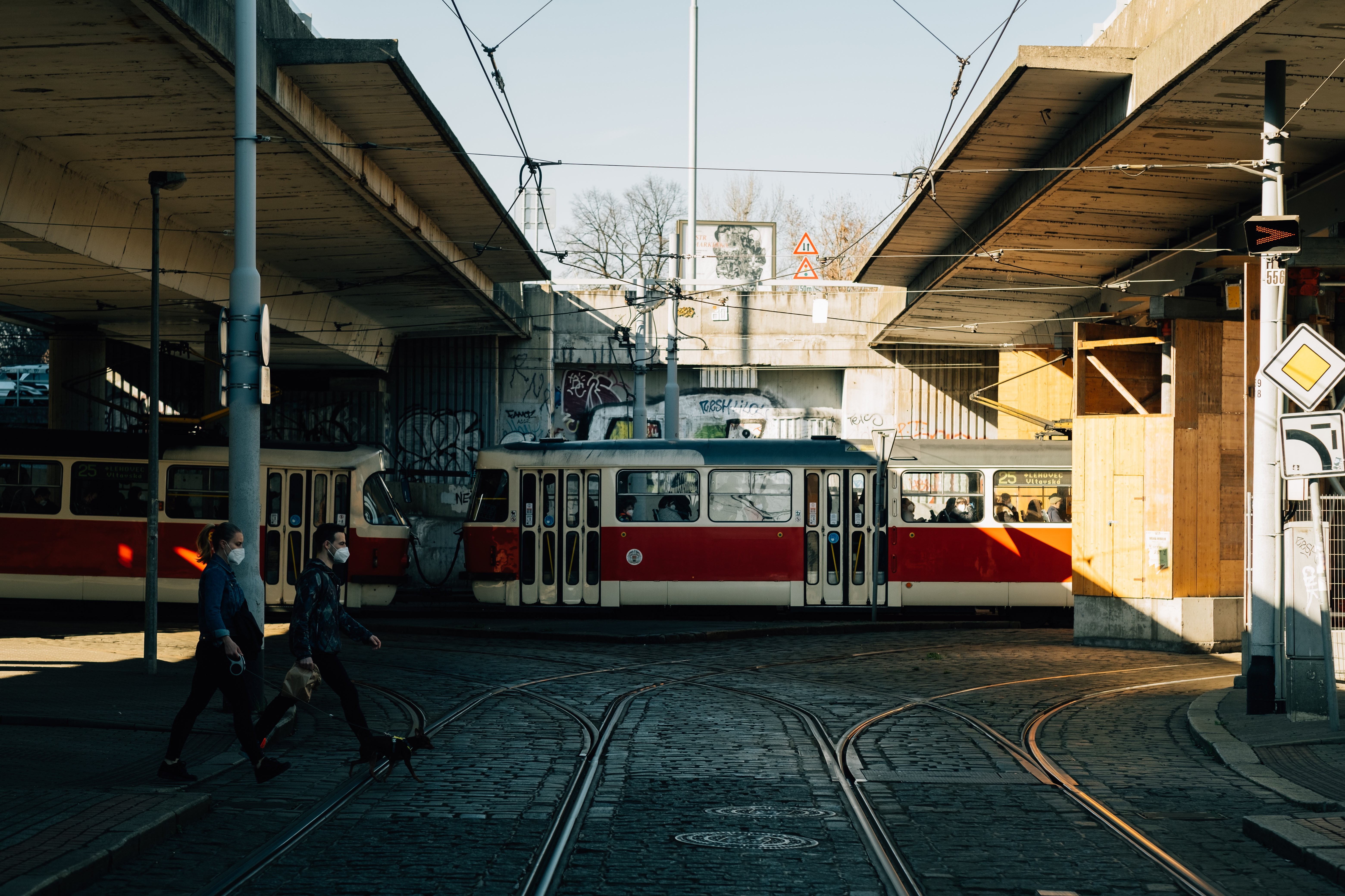 Dynamic Train Photo: Tracks and Wires Frame the Journey