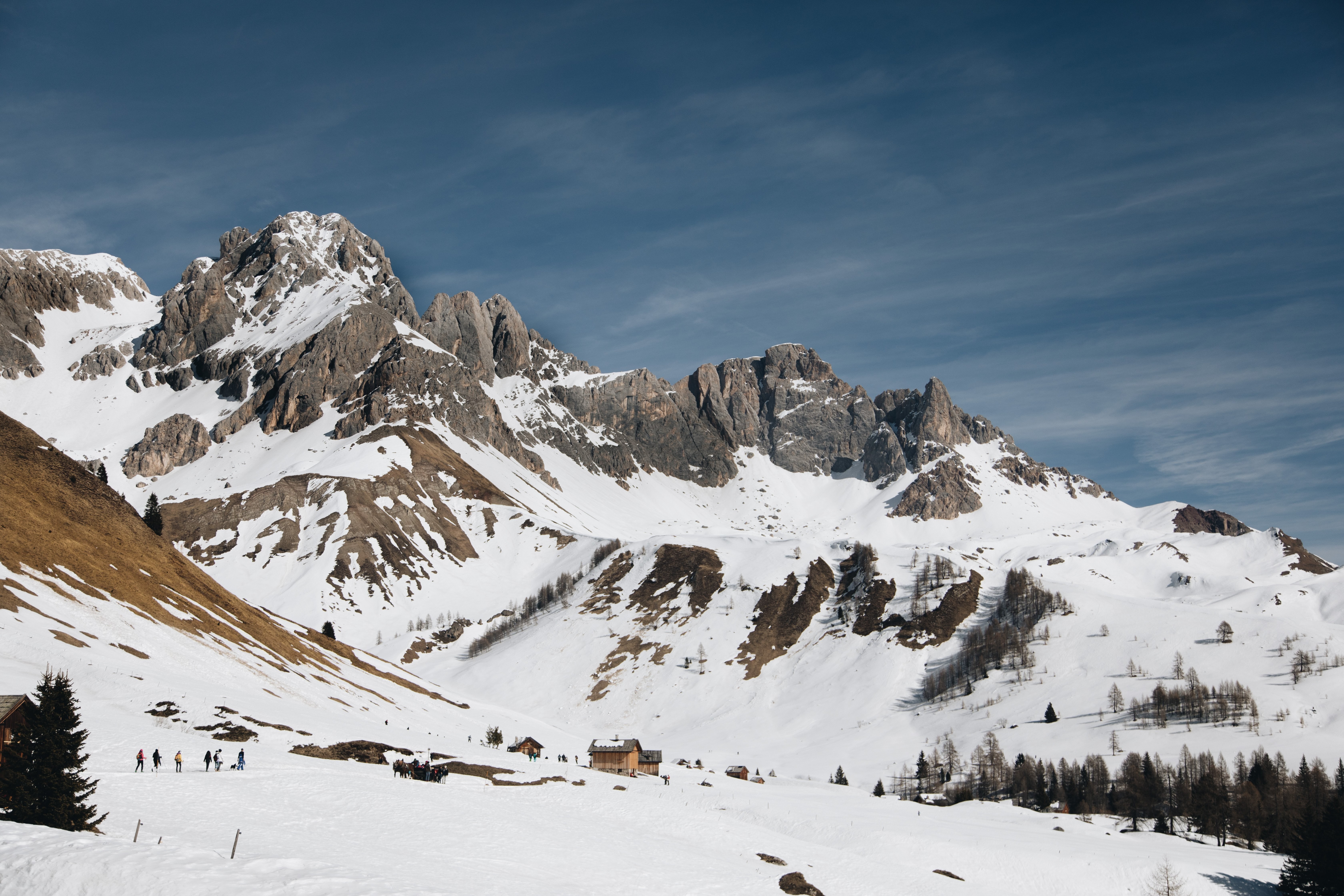 Snow Cascading Over a Mountain Range – Stunning Landscape Photo
