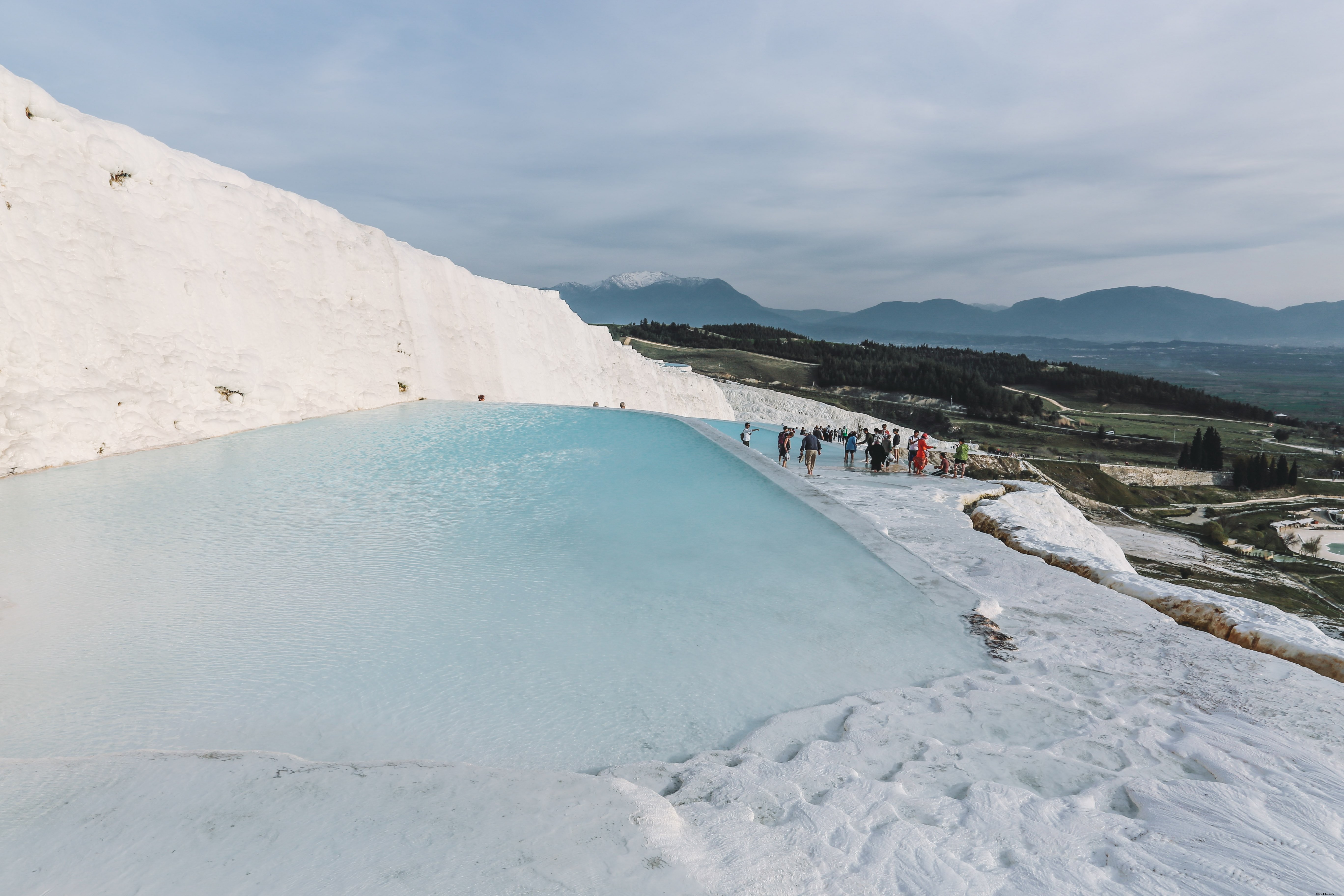 Blue Thermal Pools Amid the Countryside – A Serene Escape