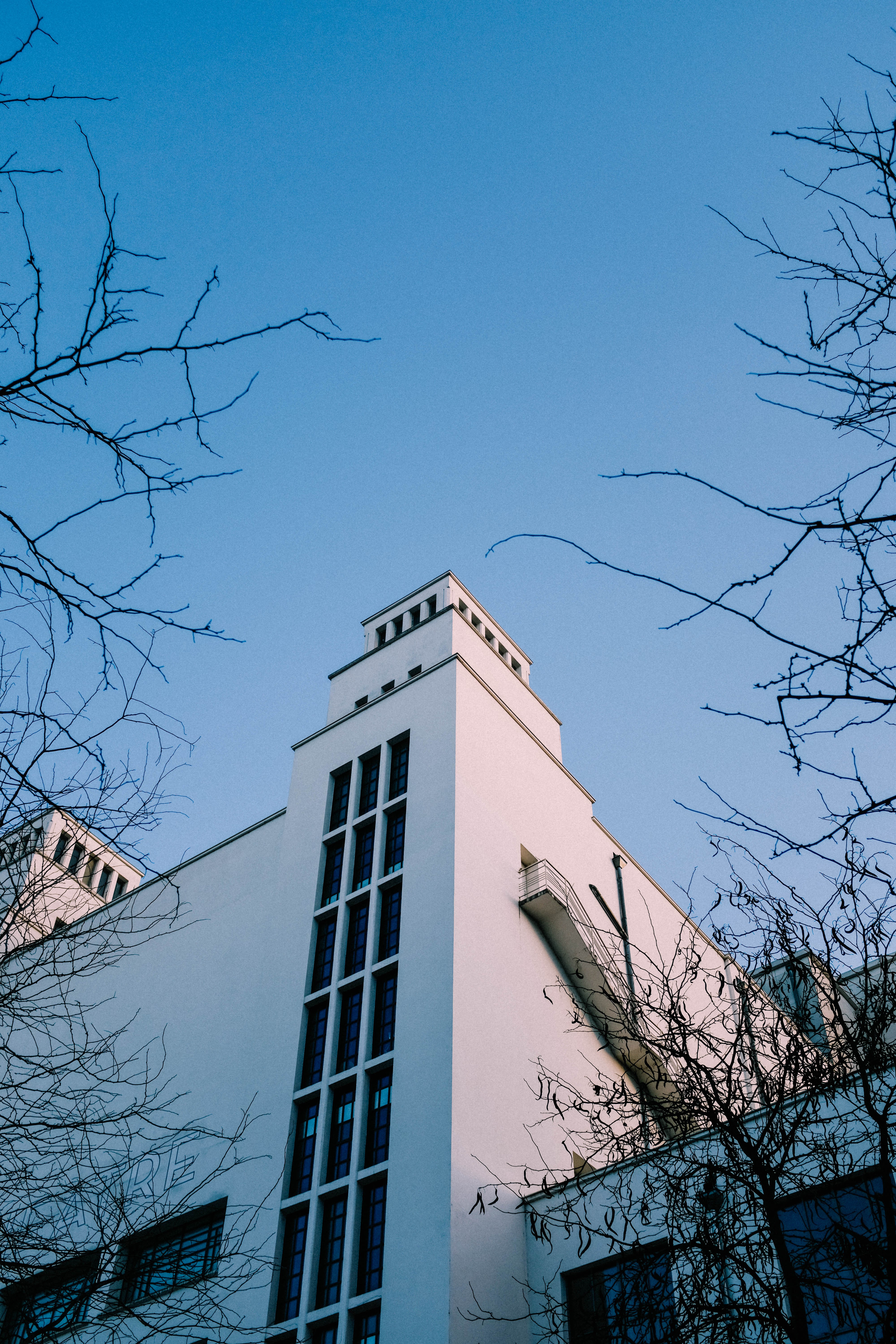 Modern Building Captured During the Blue Hour