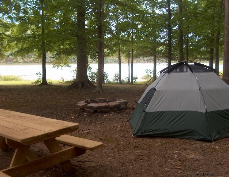 Tompkinsville City Lake Primitive Camping – 5 Reserved Sites with Fire Circle & Grill