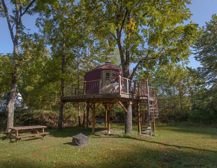 HomeGrown HideAways: 100‑acre Retreat with Treehouses, Yurts, and Rustic Campsites Near Berea