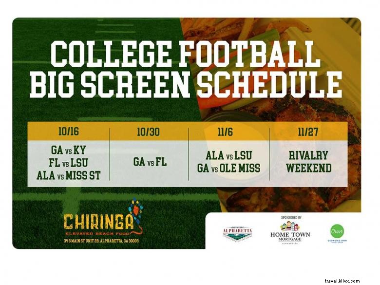 Home Town Mortgage Showcases College Football on a Giant LED Screen at Chiringa During Labor Day