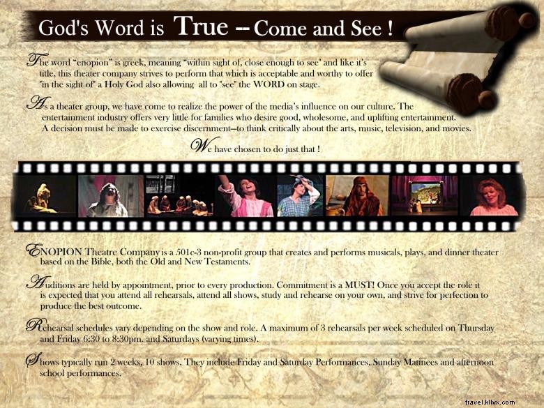 ENOPION Bible Theatre: Live Biblical Musical Performances