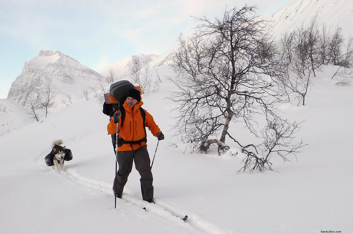 A Journey Through the Arctic Blue Night: Snowshoeing, Cycling, and Companionship