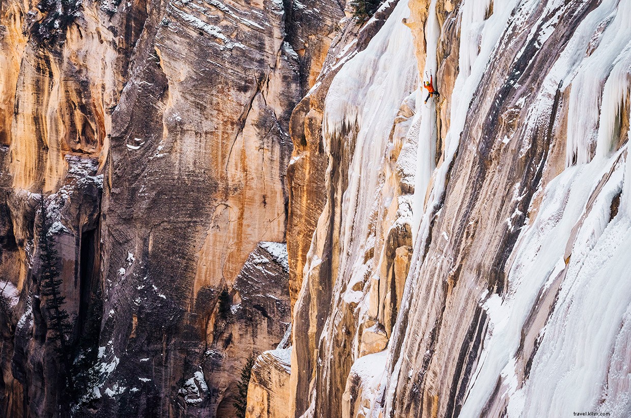 Discover Zion’s Hidden Ice Wall: A Surprising Climb